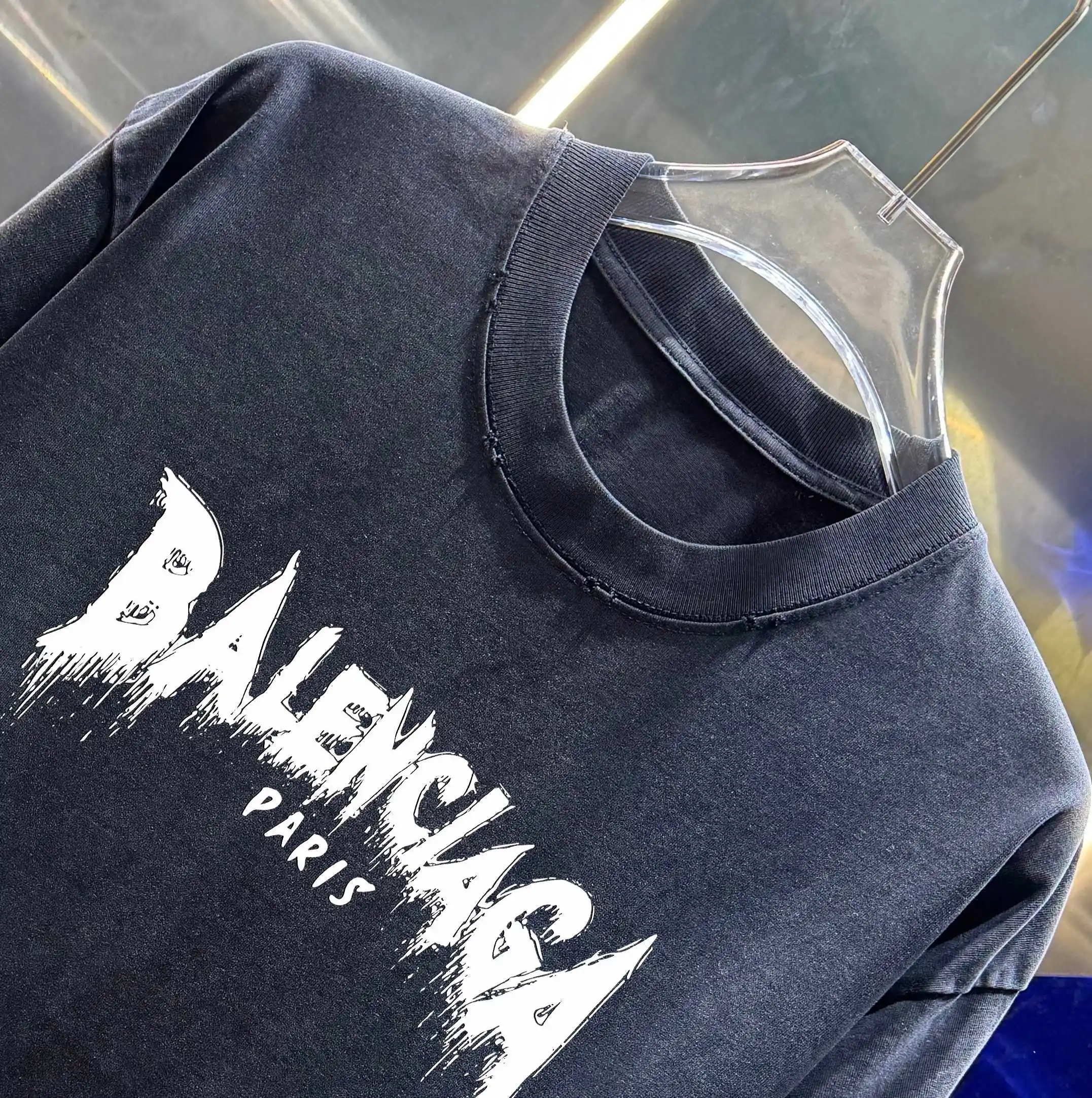 Distressed Logo Oversized Cotton T-Shirt D14013426 — view 2