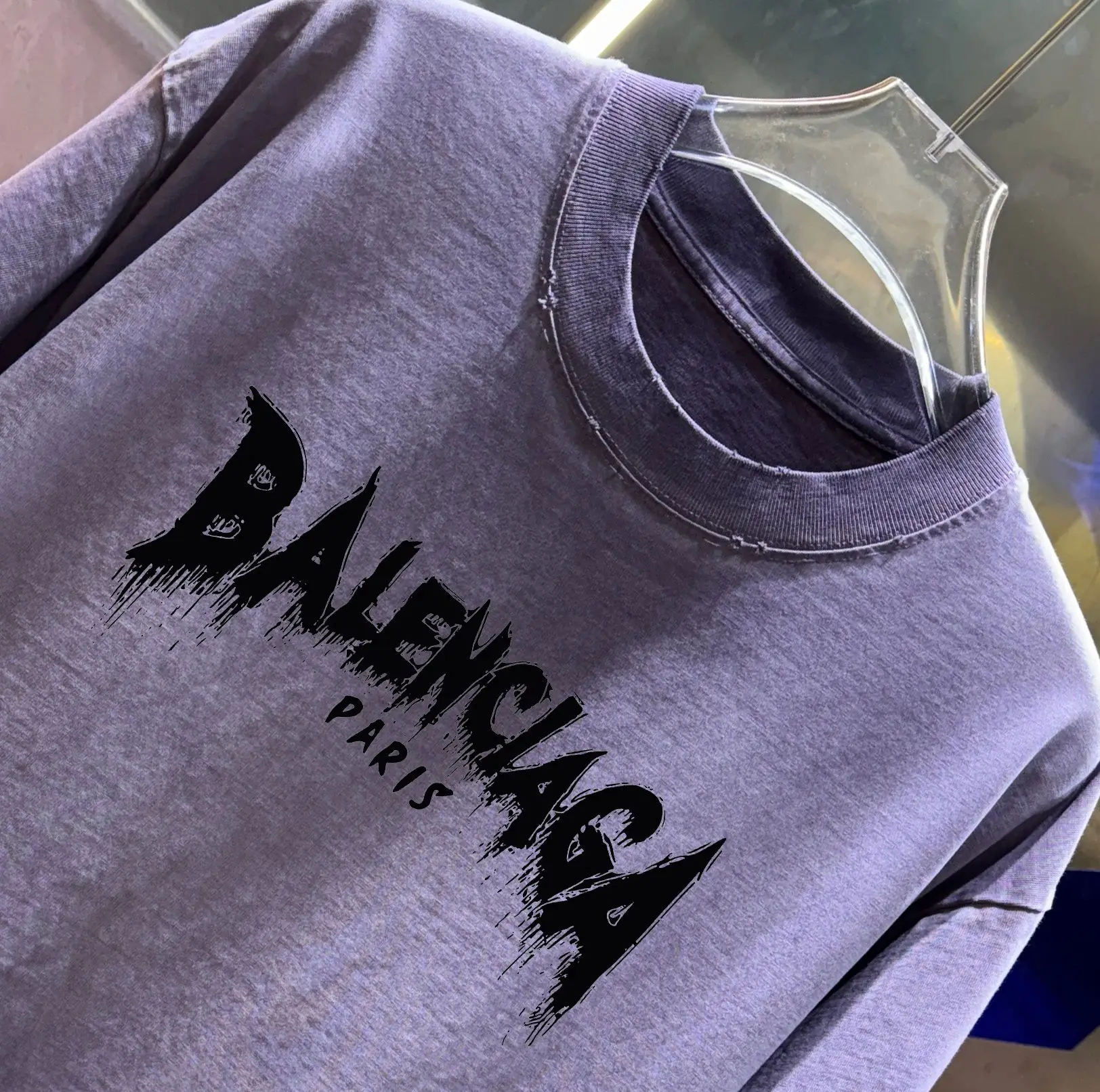 Logo Print Distressed Cotton T-Shirt D14013428 — view 2