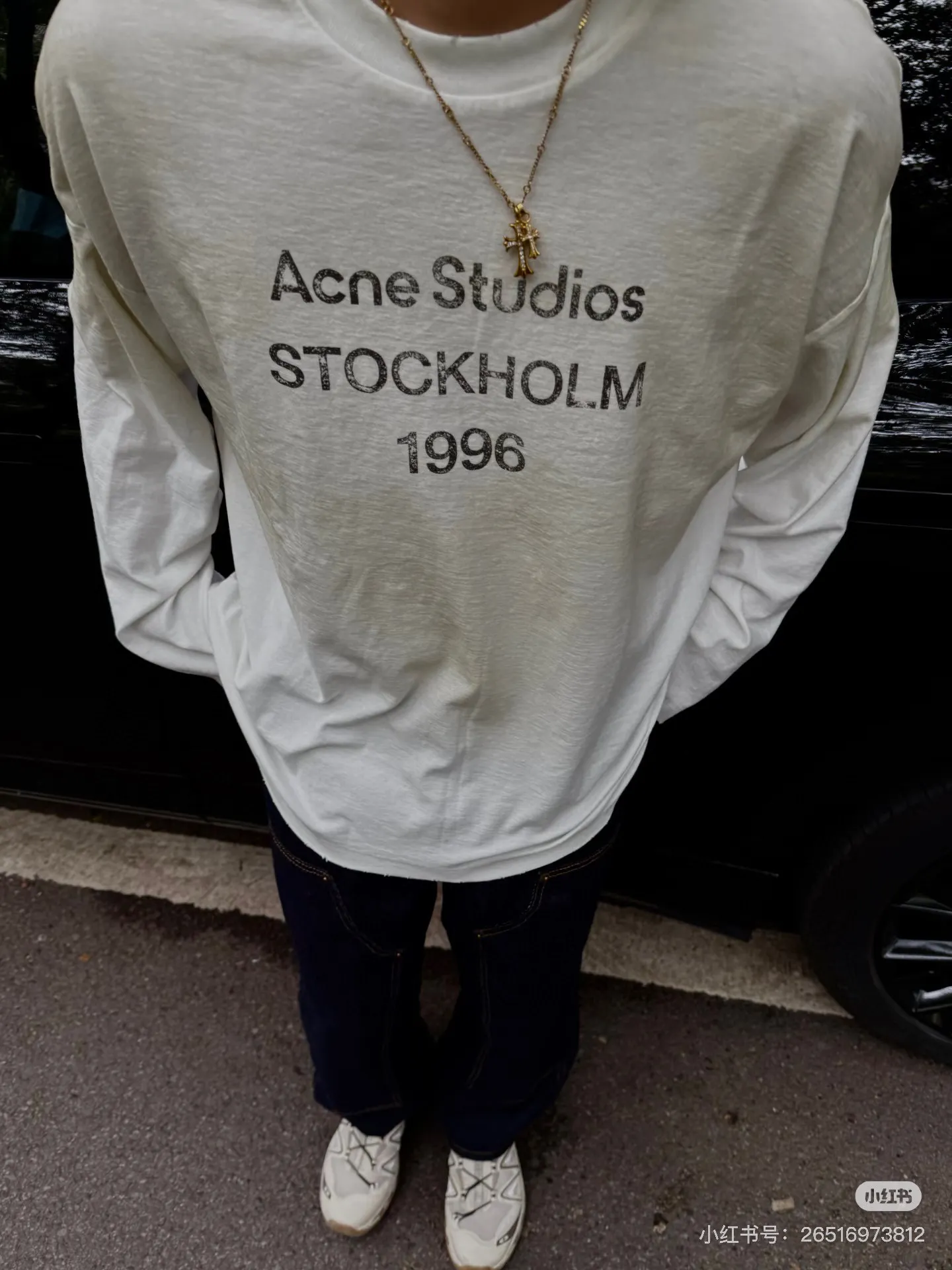 1996 Logo Distressed Long-Sleeve T-Shirt D14023834 — view 6