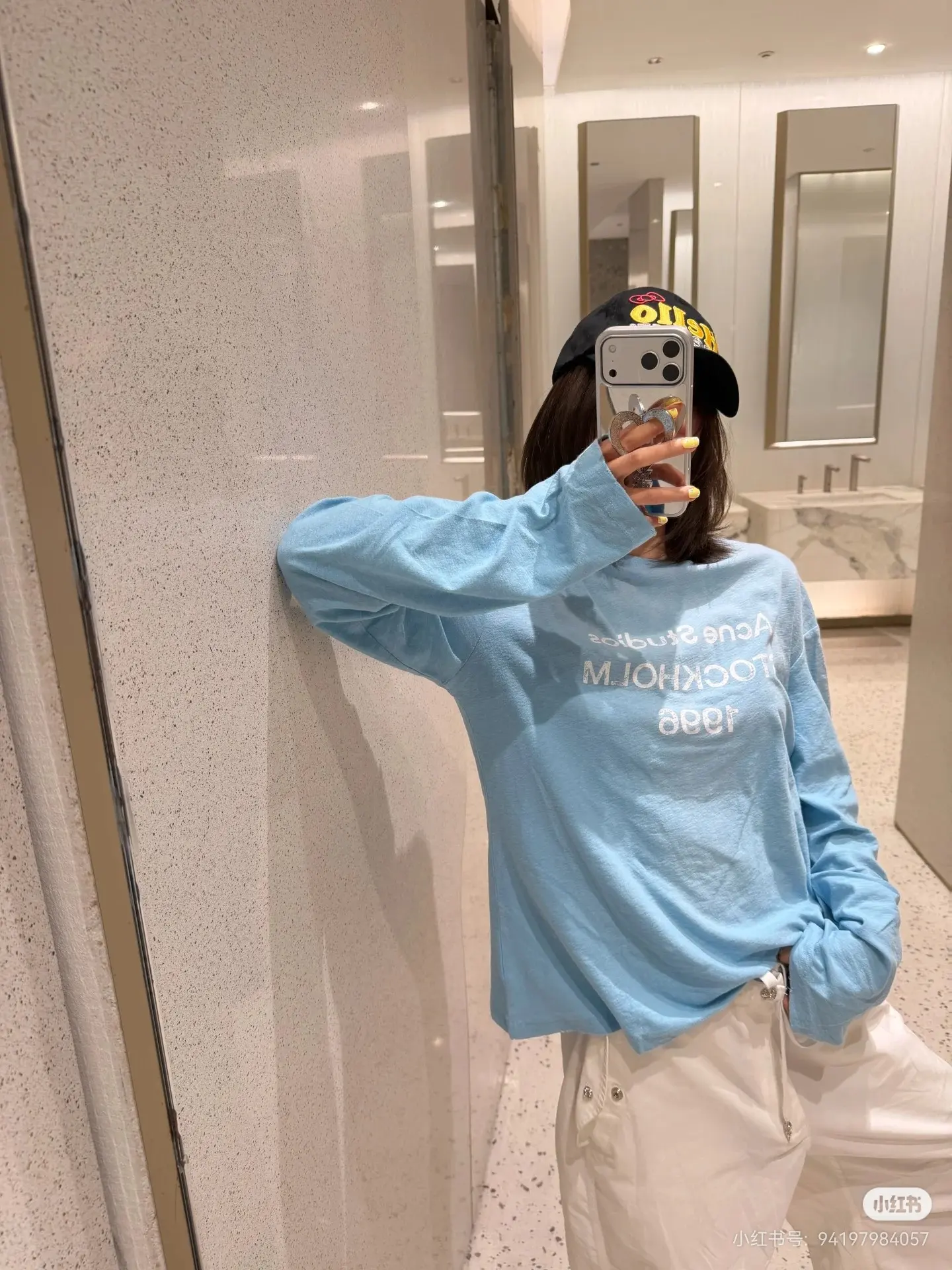 1996 Logo Distressed Long-Sleeve T-Shirt D14023829 — view 6