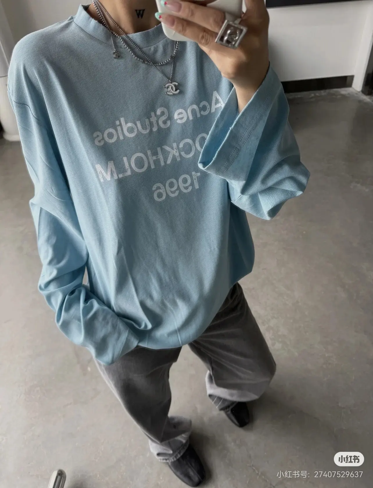 1996 Logo Distressed Long-Sleeve T-Shirt D14023829 — view 8