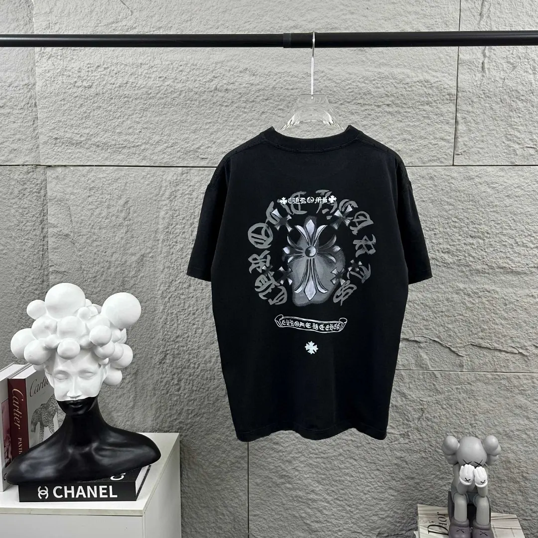 Chrome Hearts Distressed Logo Print T-Shirt D14019634