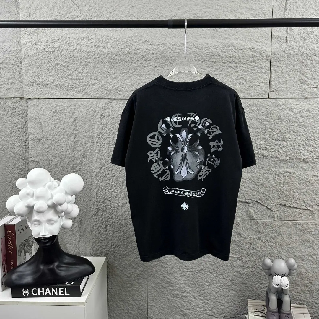 Chrome Hearts Distressed Logo Print T-Shirt D14019634