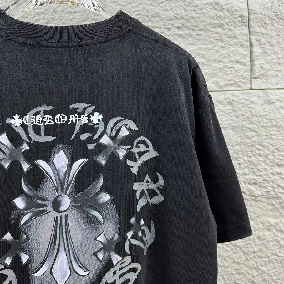 Chrome Hearts Distressed Logo Print T-Shirt D14019634 — view 8