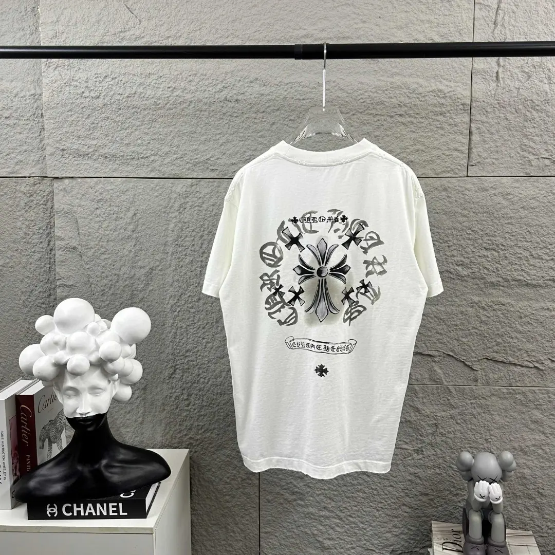 Chrome Hearts Distressed Graphic Print T-Shirt D14019635
