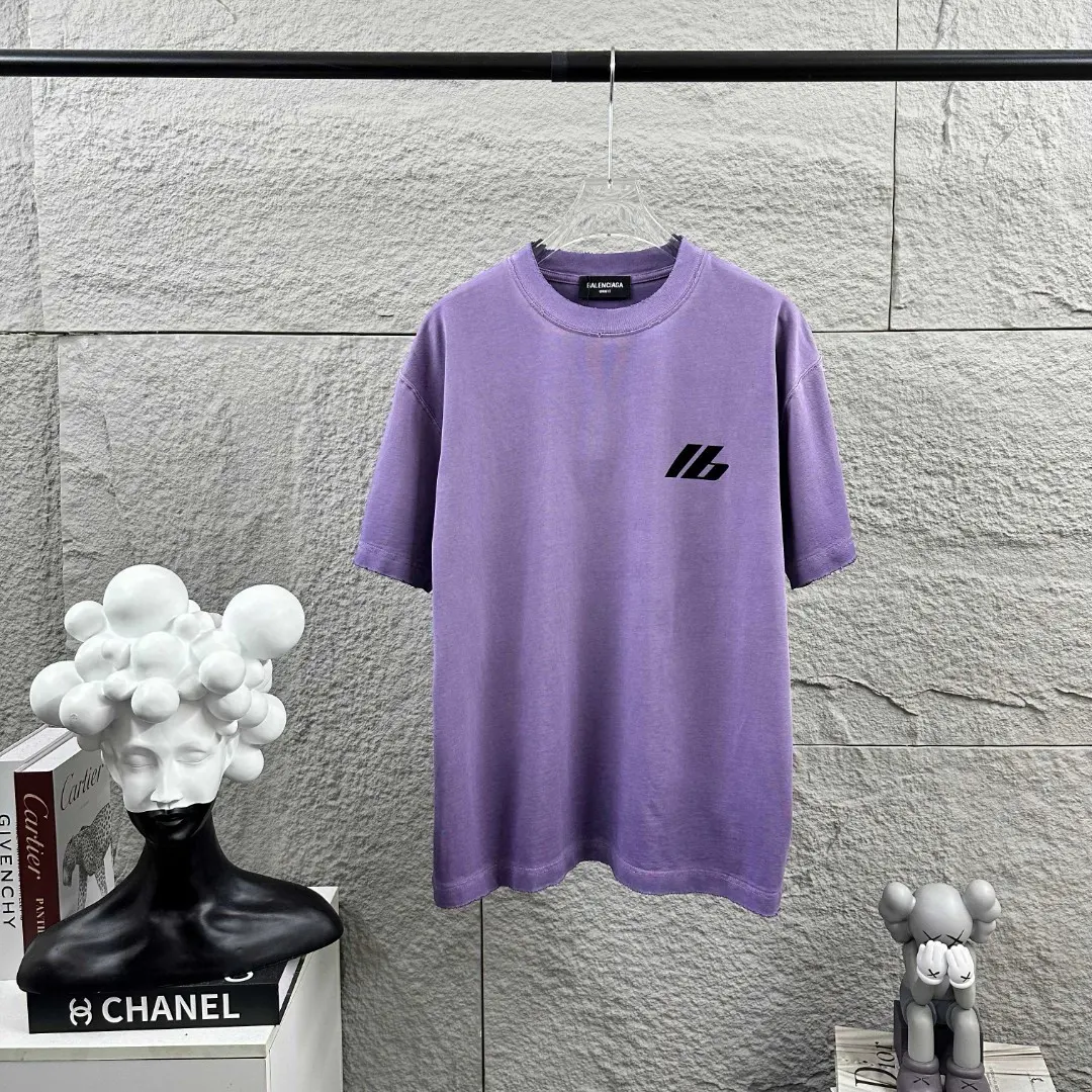 Logo Flocked Distressed Cotton T-Shirt D14512495 — view 2