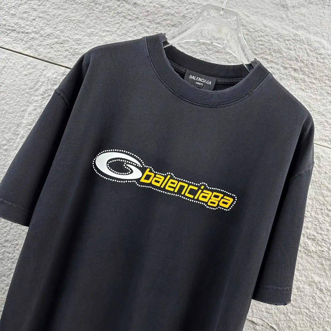 Logo Embellished Distressed Cotton T-Shirt D14512487 — view 4