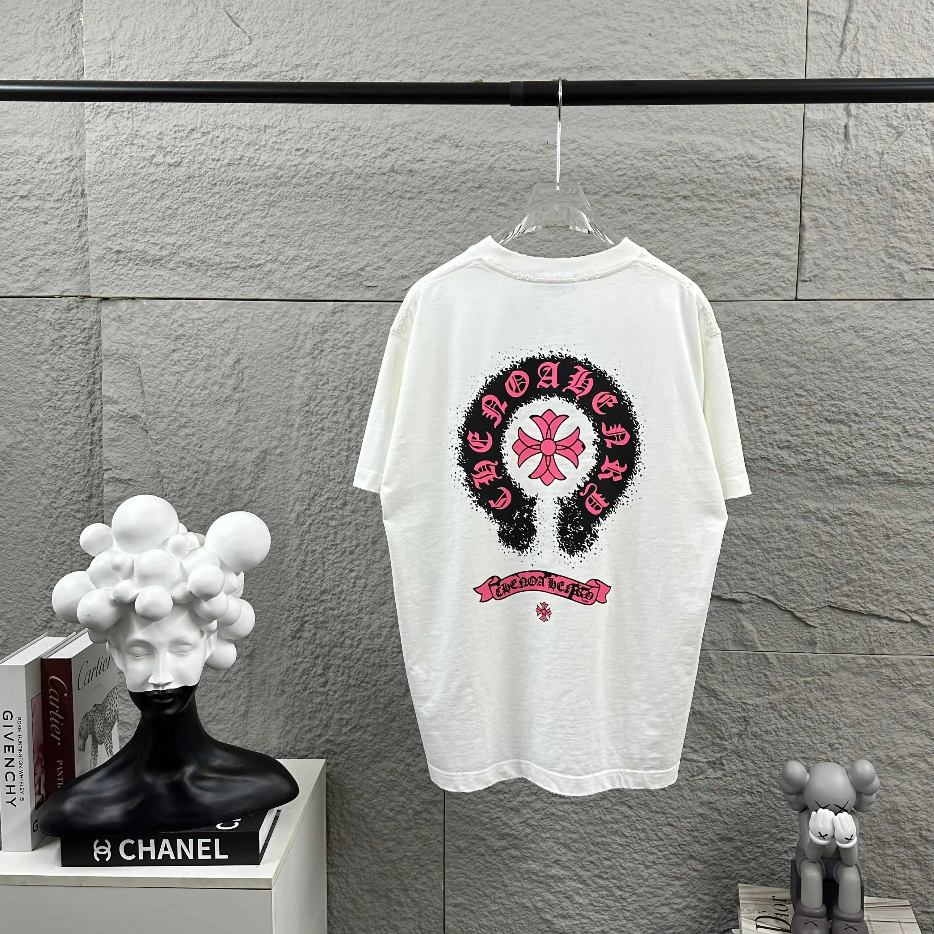 Distressed Logo Graphic Cotton T-Shirt D14512504