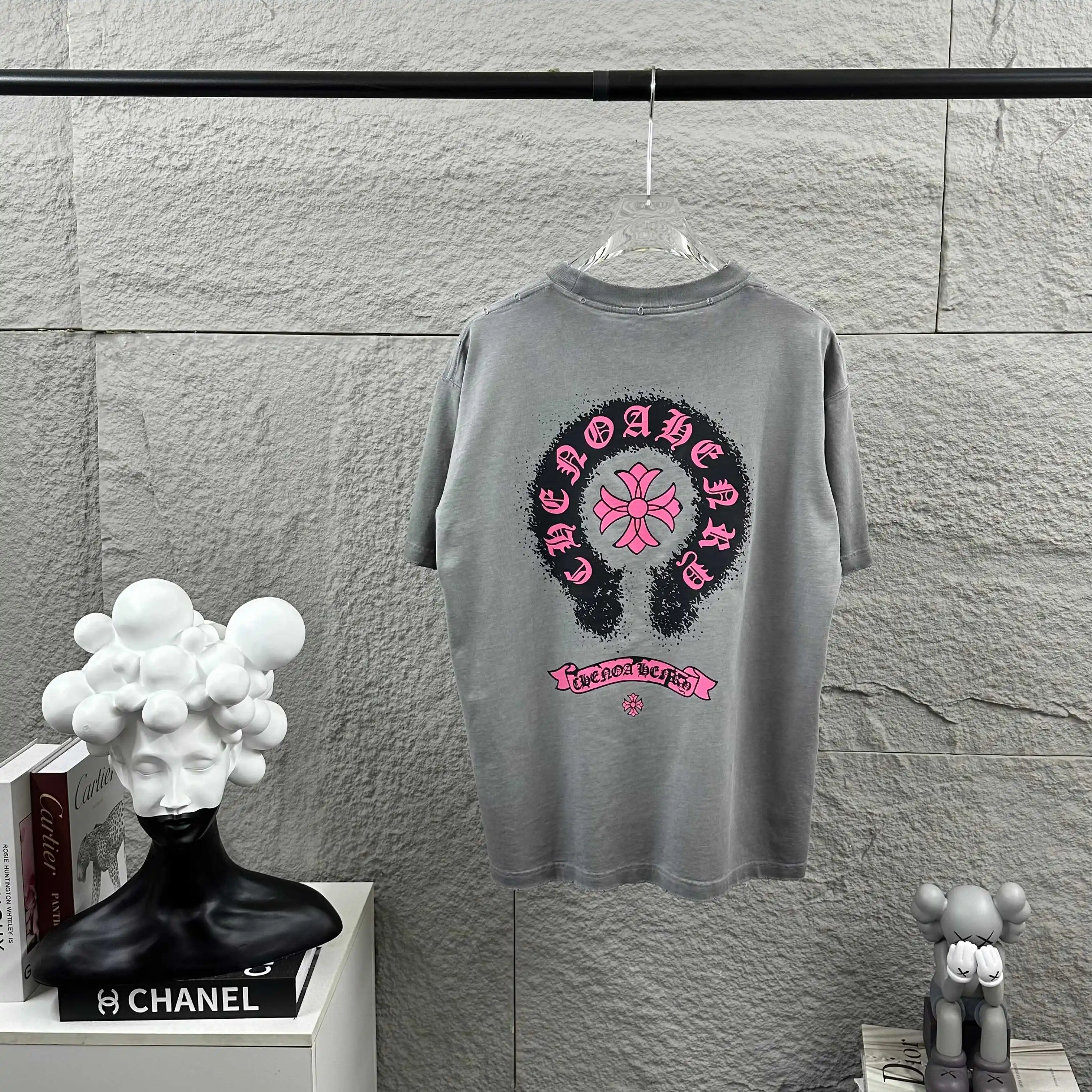 Distressed Logo Print Cotton T-Shirt D14512506