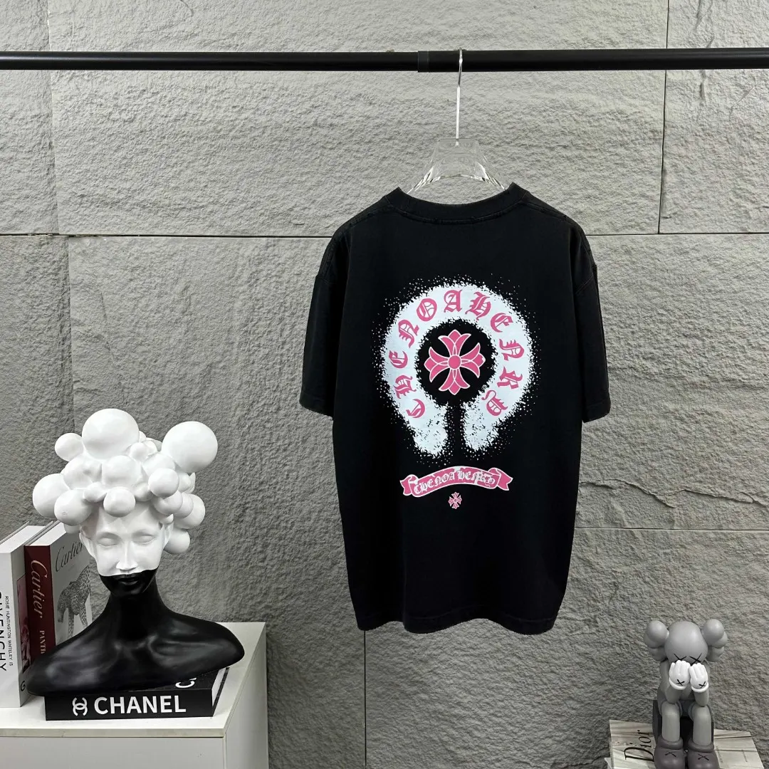 Distressed Logo Graphic Cotton T-Shirt D14519637