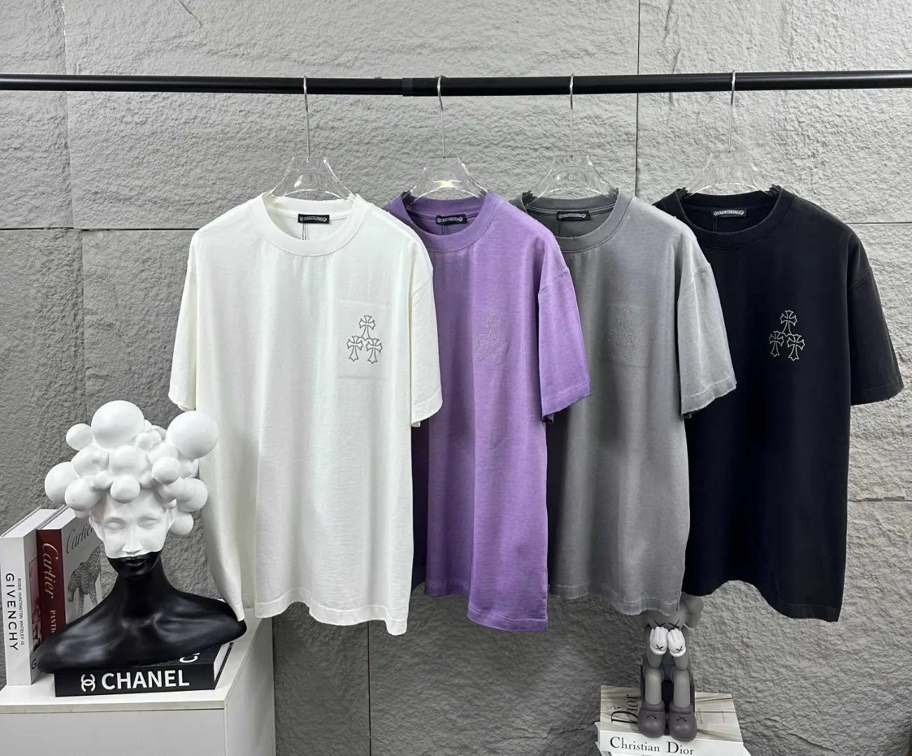Distressed Logo Print Cotton T-Shirt D14519636 — view 8