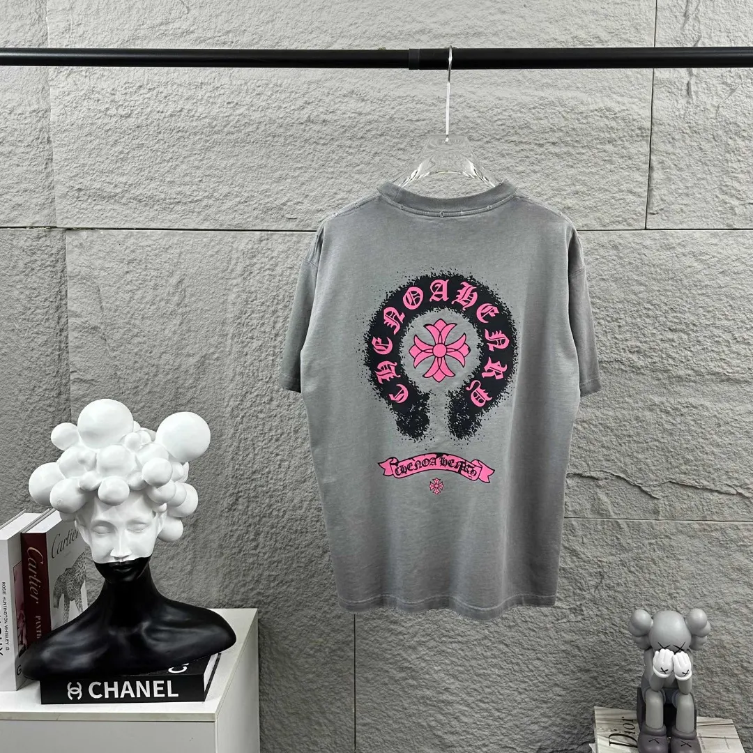Distressed Logo Print Cotton T-Shirt D14519638