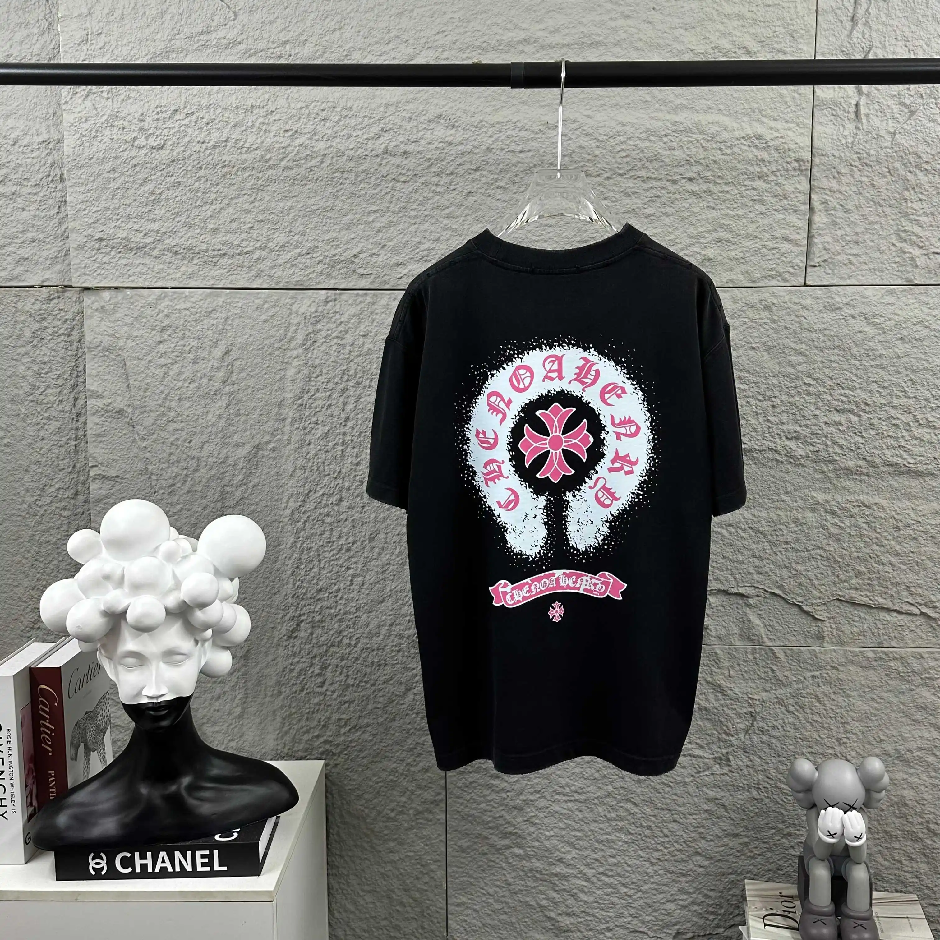 Distressed Graphic Print Cotton T-Shirt D14512505