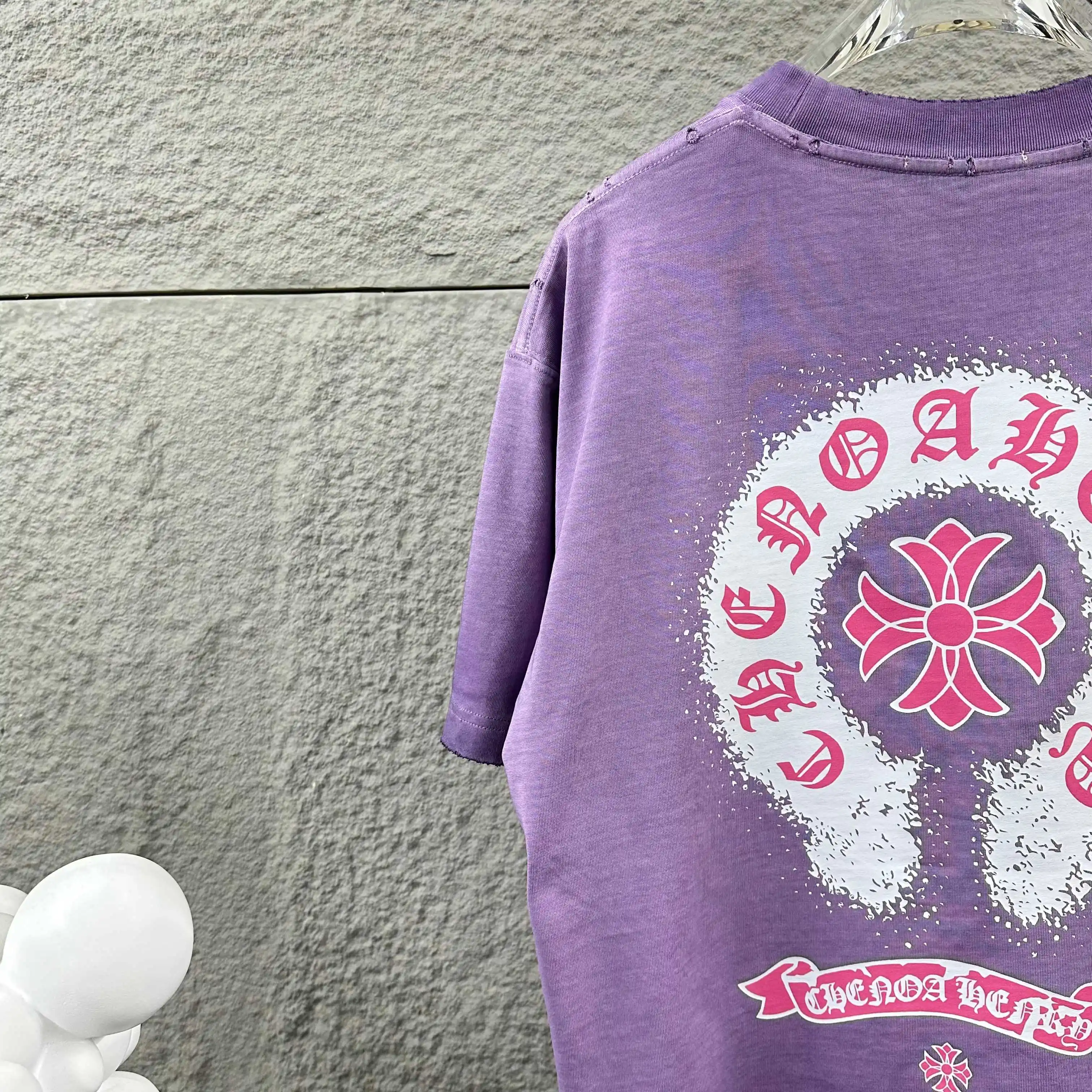 Distressed Logo Print Cotton T-Shirt D14512507 — view 4