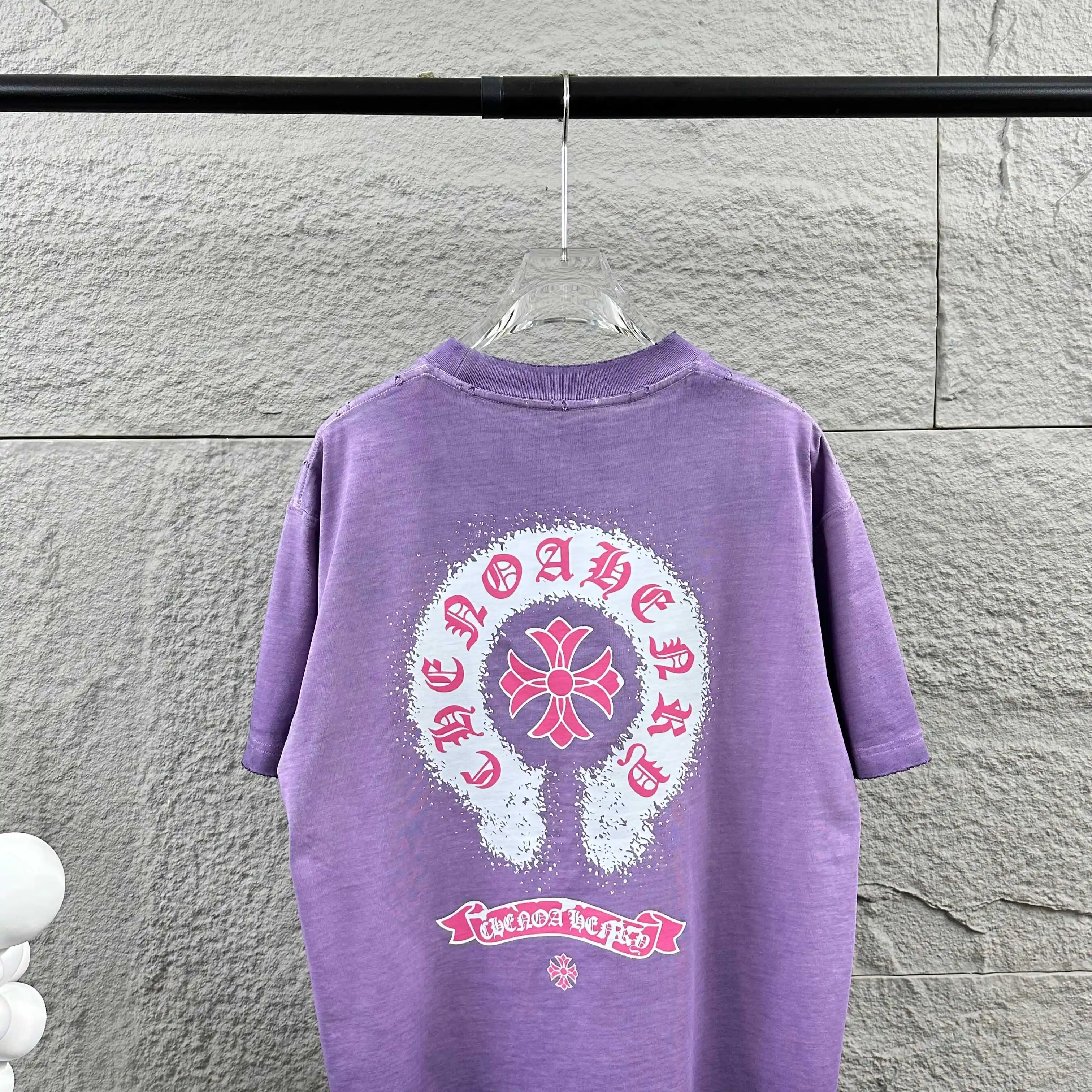 Distressed Logo Print Cotton T-Shirt D14512507 — view 5