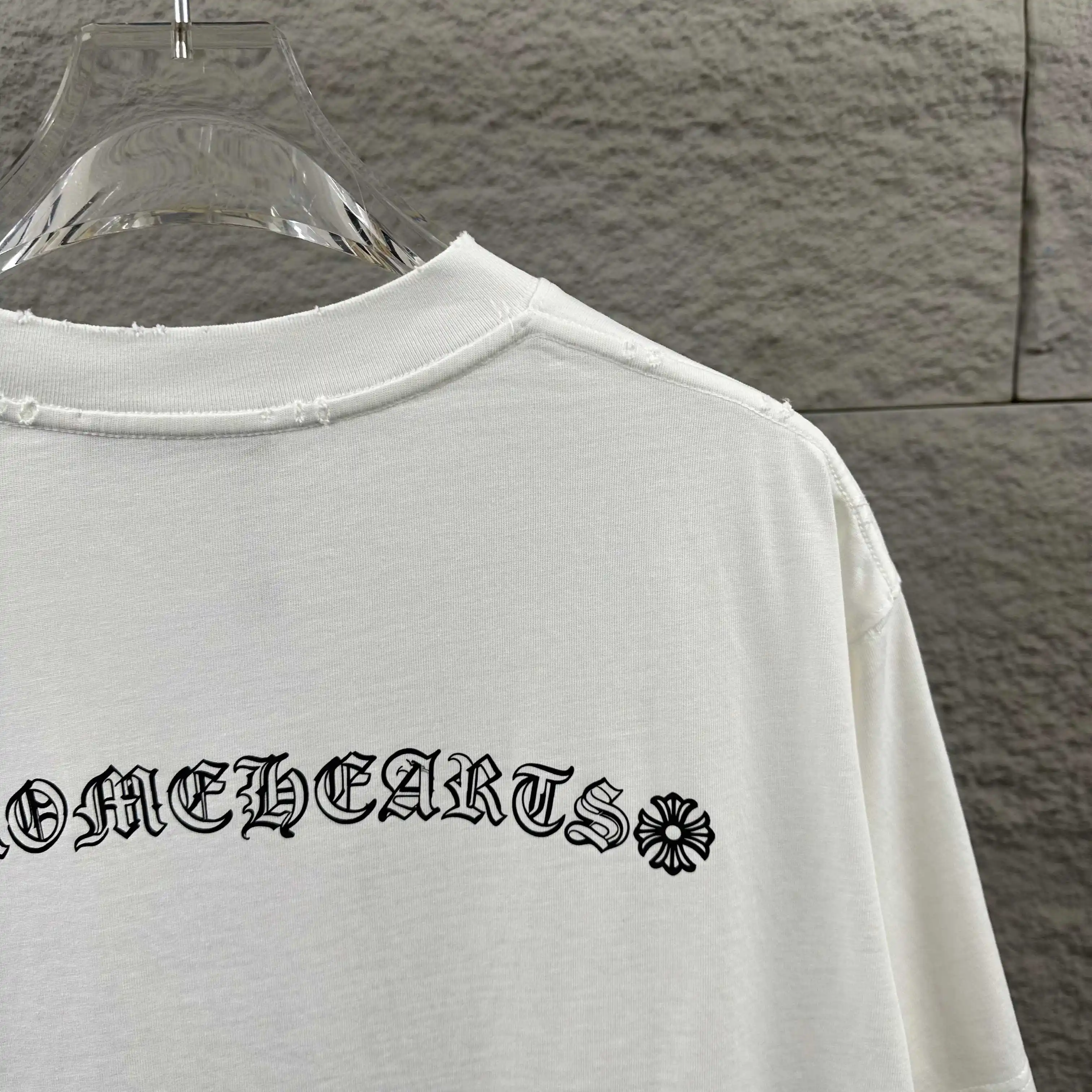 Distressed Logo Embroidery Cotton T-Shirt D14519627 — view 12