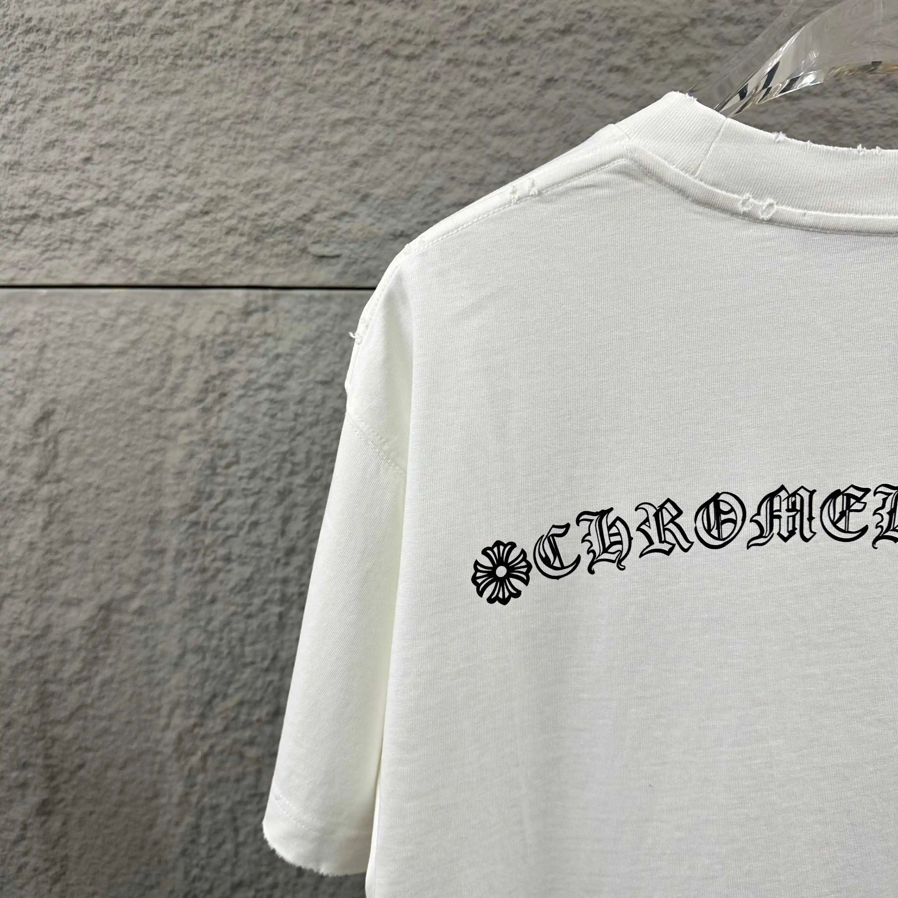 Distressed Logo Embroidery Cotton T-Shirt D14519627 — view 13