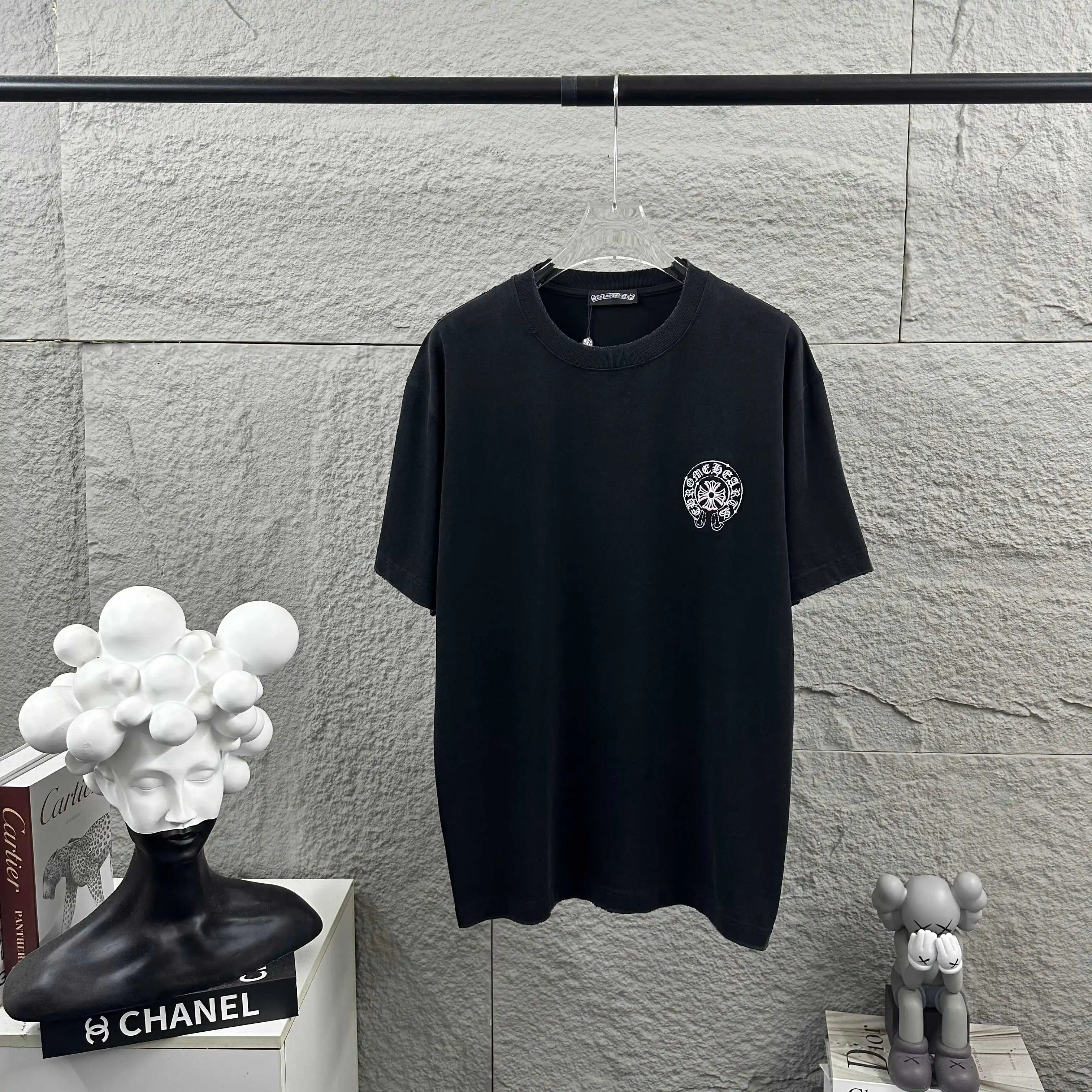 Embroidered Logo Washed Cotton T-Shirt D14519628