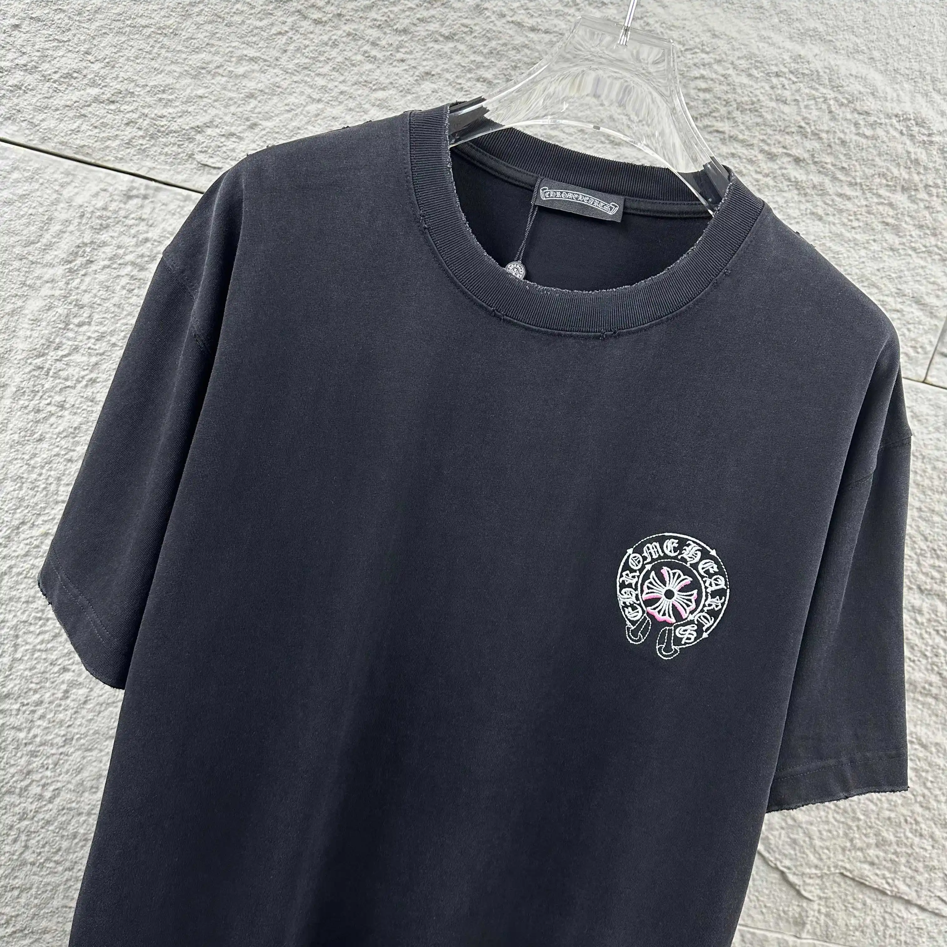 Embroidered Logo Washed Cotton T-Shirt D14519628 — view 3