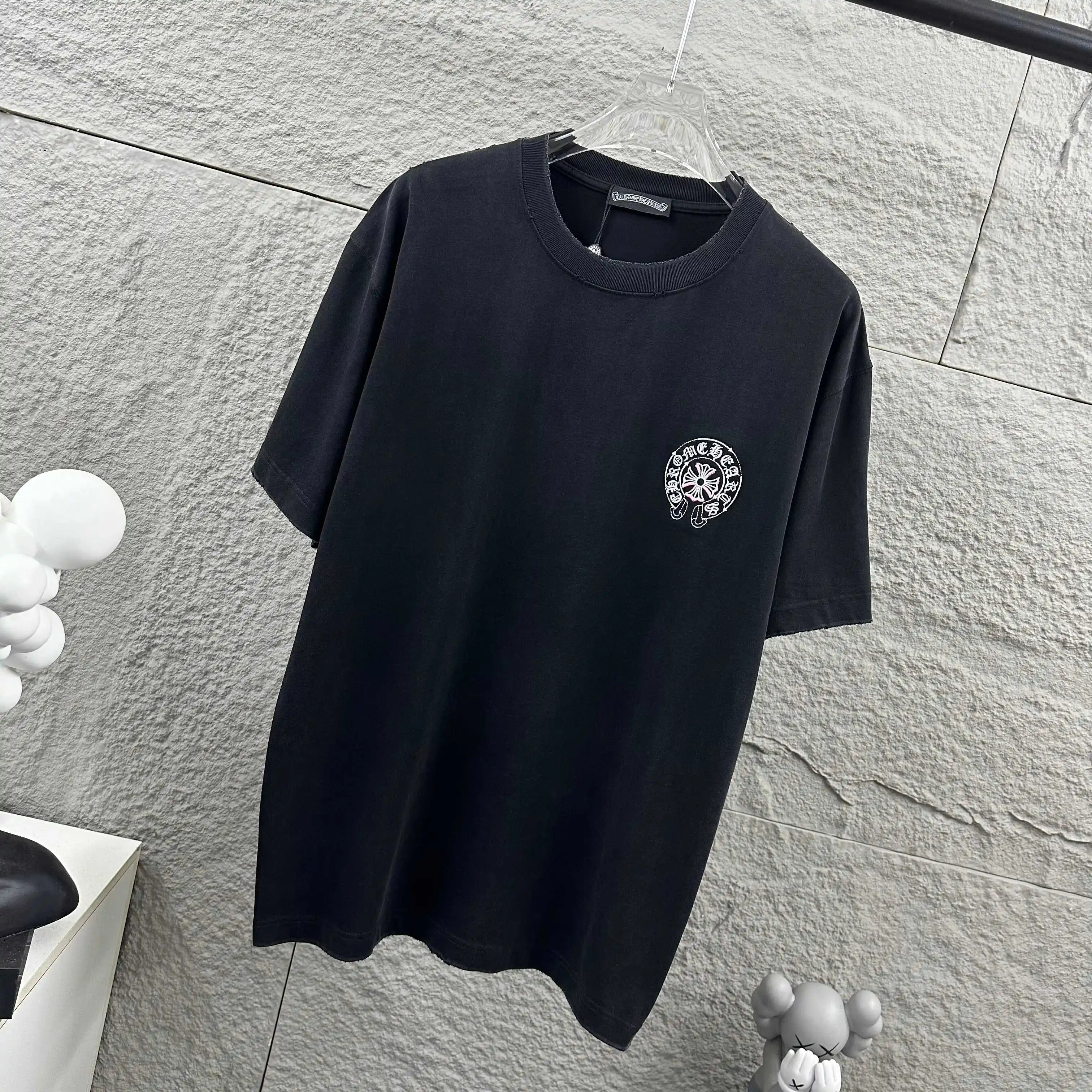 Embroidered Logo Washed Cotton T-Shirt D14519628 — view 4