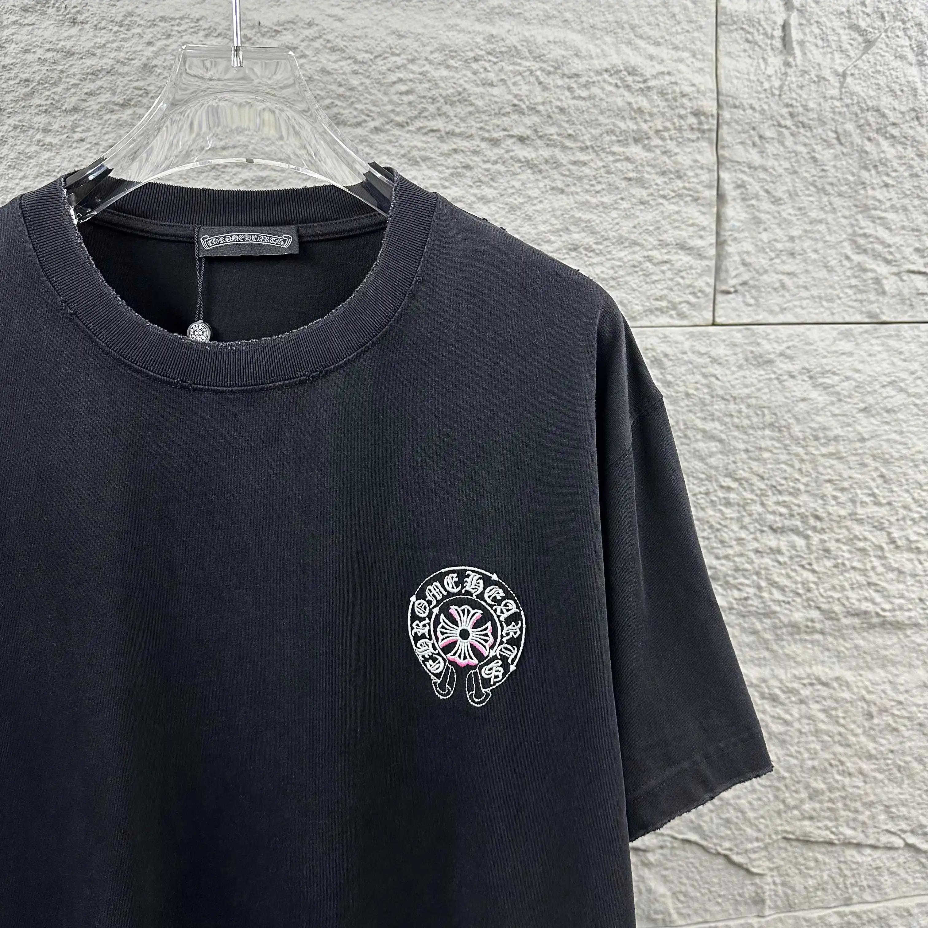 Embroidered Logo Washed Cotton T-Shirt D14519628 — view 9