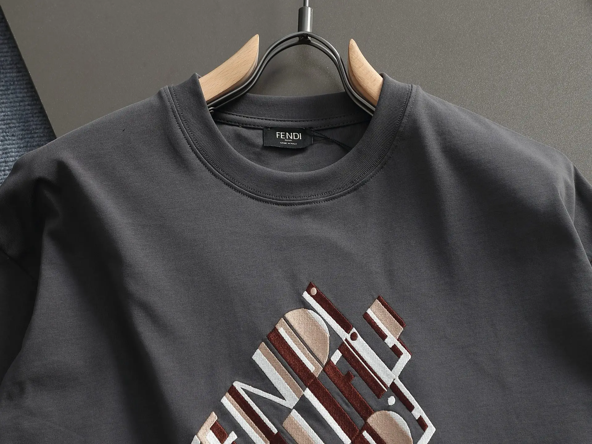 Logo-Embroidered Cotton-Jersey T-Shirt D14514415 — view 2