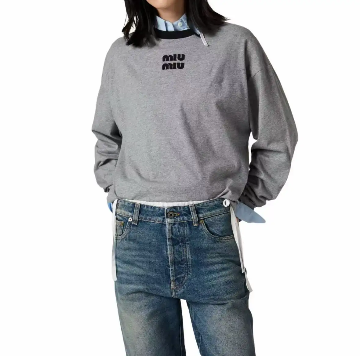 Logo Embroidered Long-Sleeve T-Shirt D14523676 — view 2