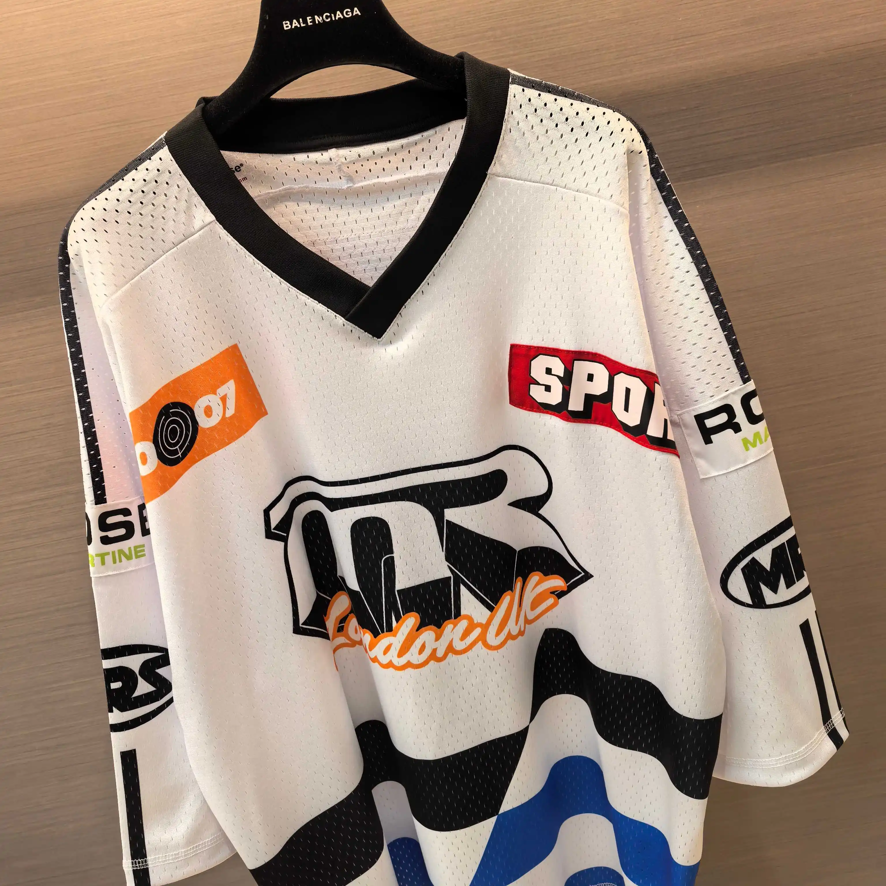Martine Rose Oversized Striped Football Jersey D14523789 — view 4