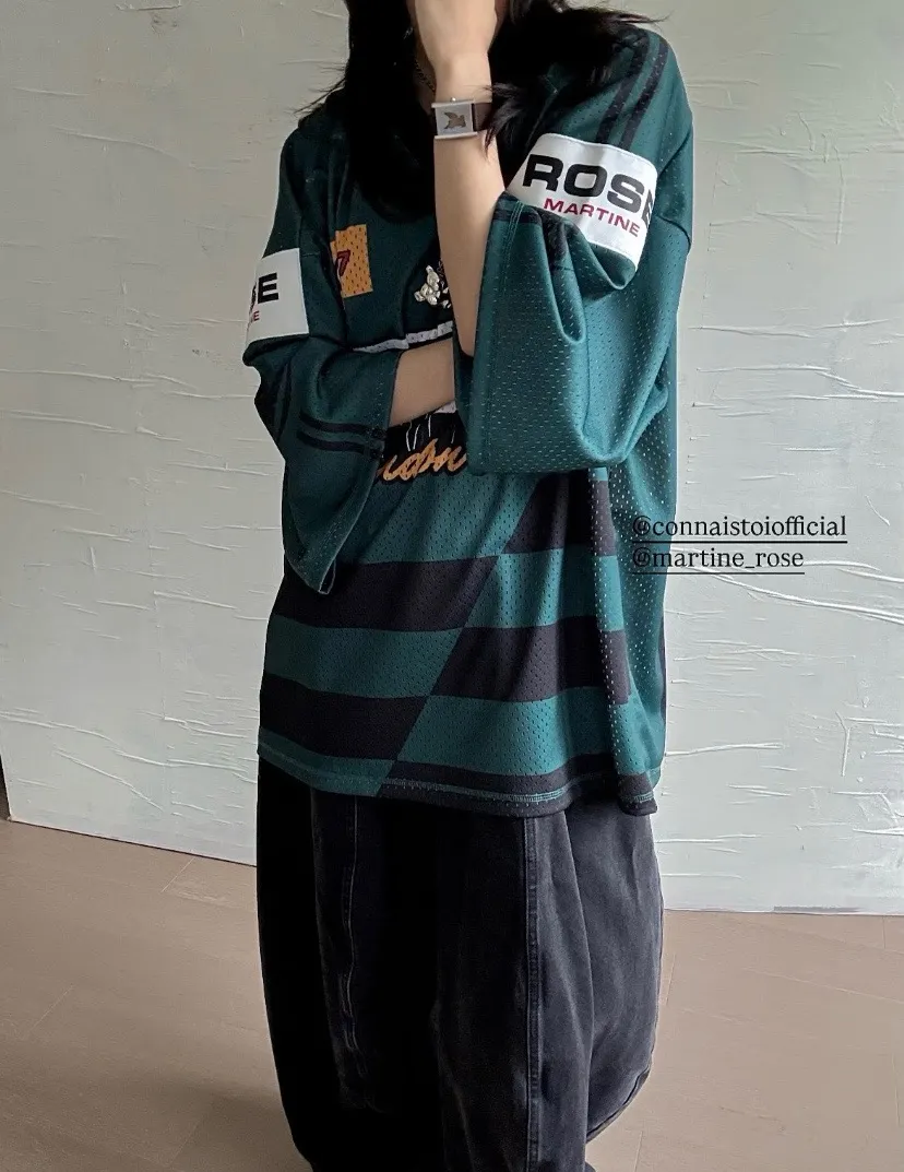 Martine Rose Oversized Graphic Mesh Football Jersey D14523793 — view 3