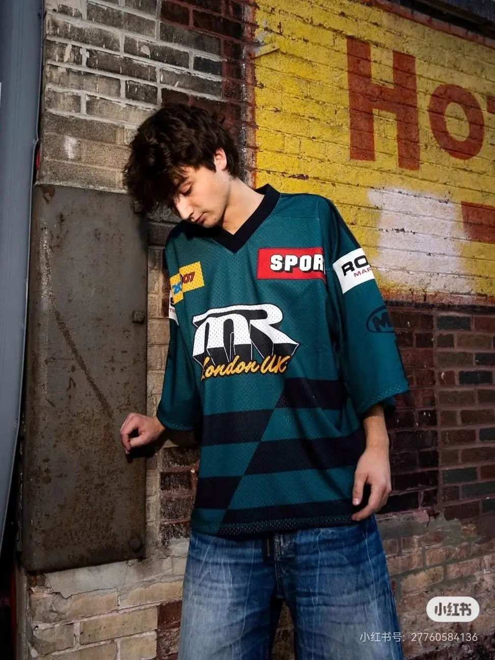 Martine Rose Oversized Graphic Mesh Football Jersey D14523793 — view 4