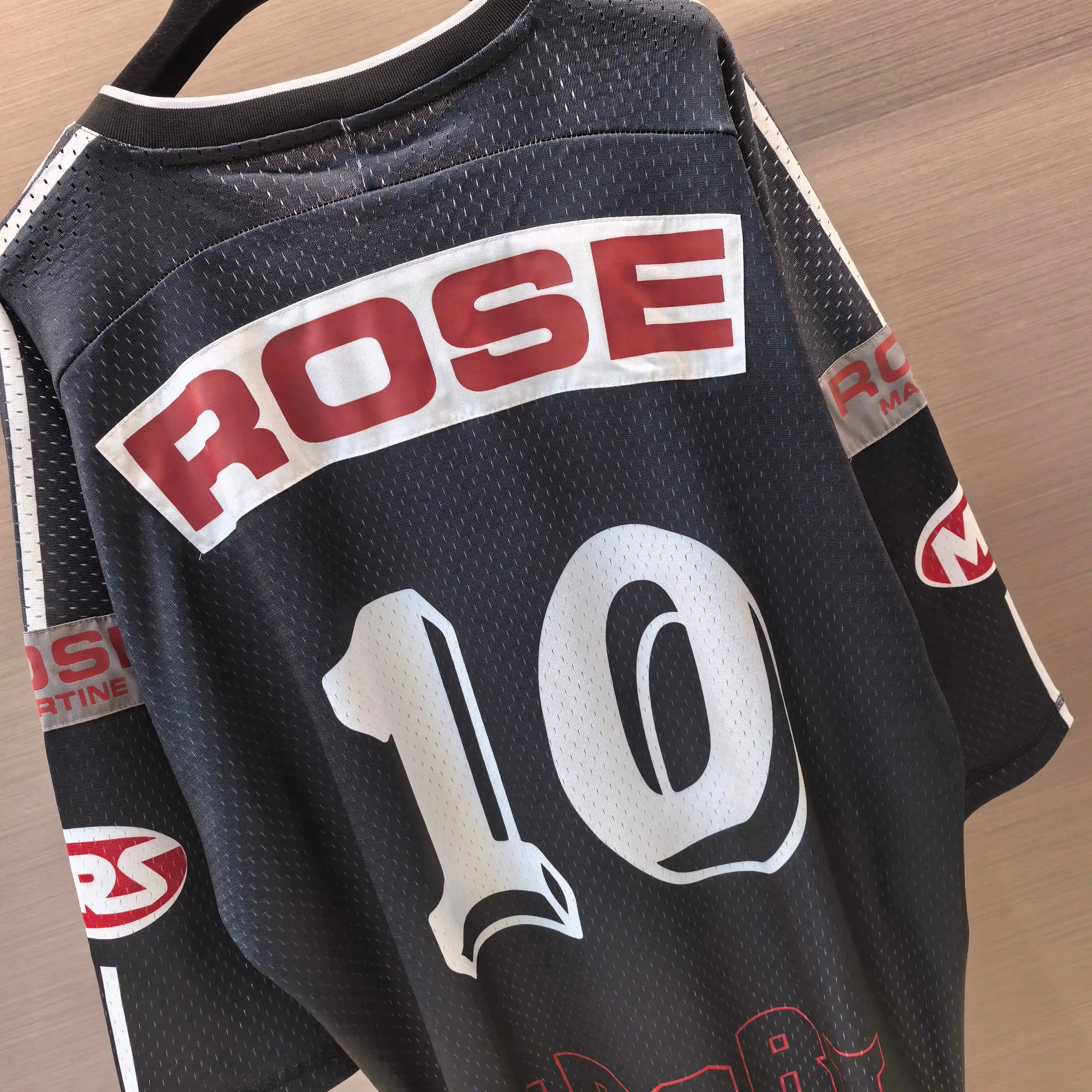 Oversized Logo-Print Mesh Football Jersey D14523791 — view 6