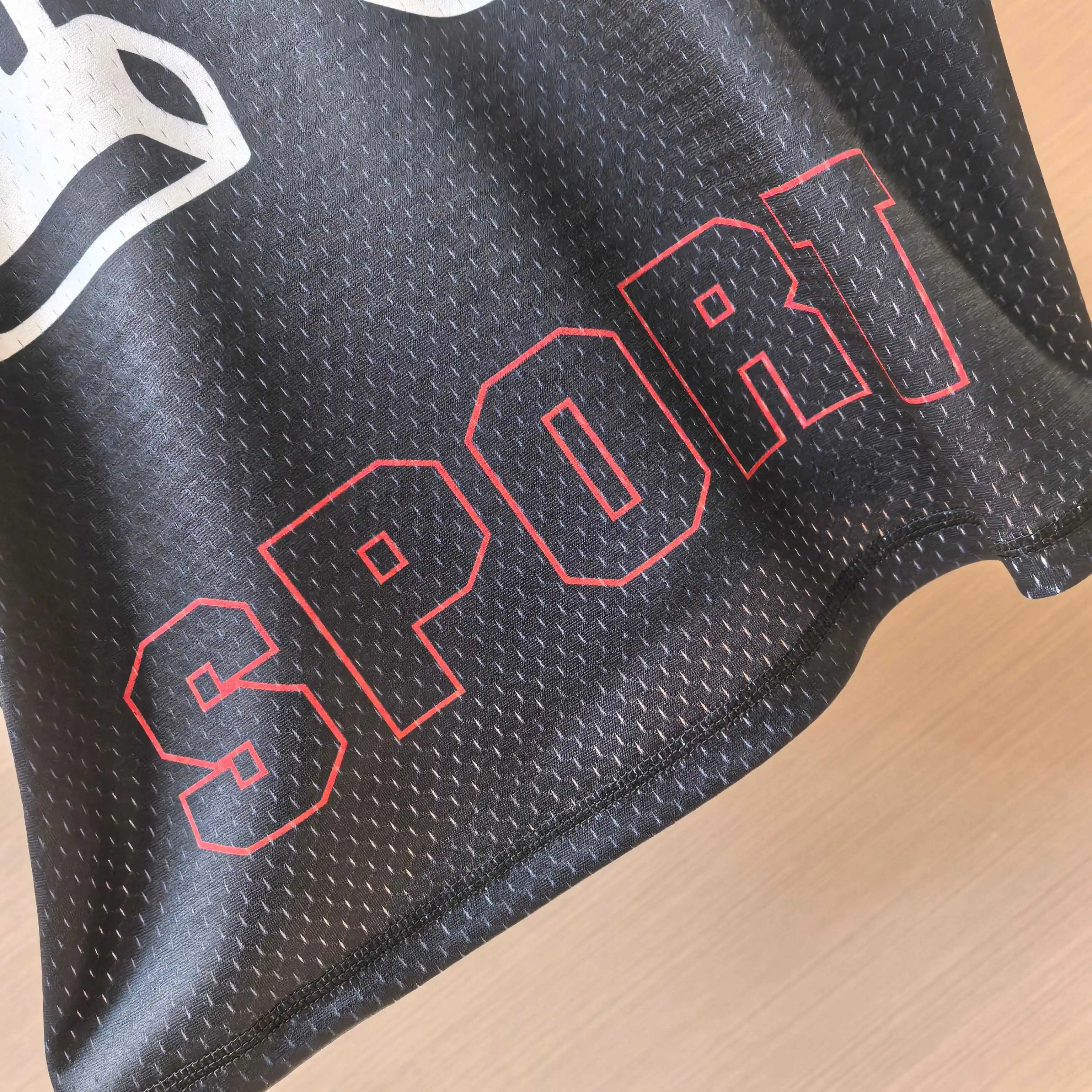 Oversized Logo-Print Mesh Football Jersey D14523791 — view 7