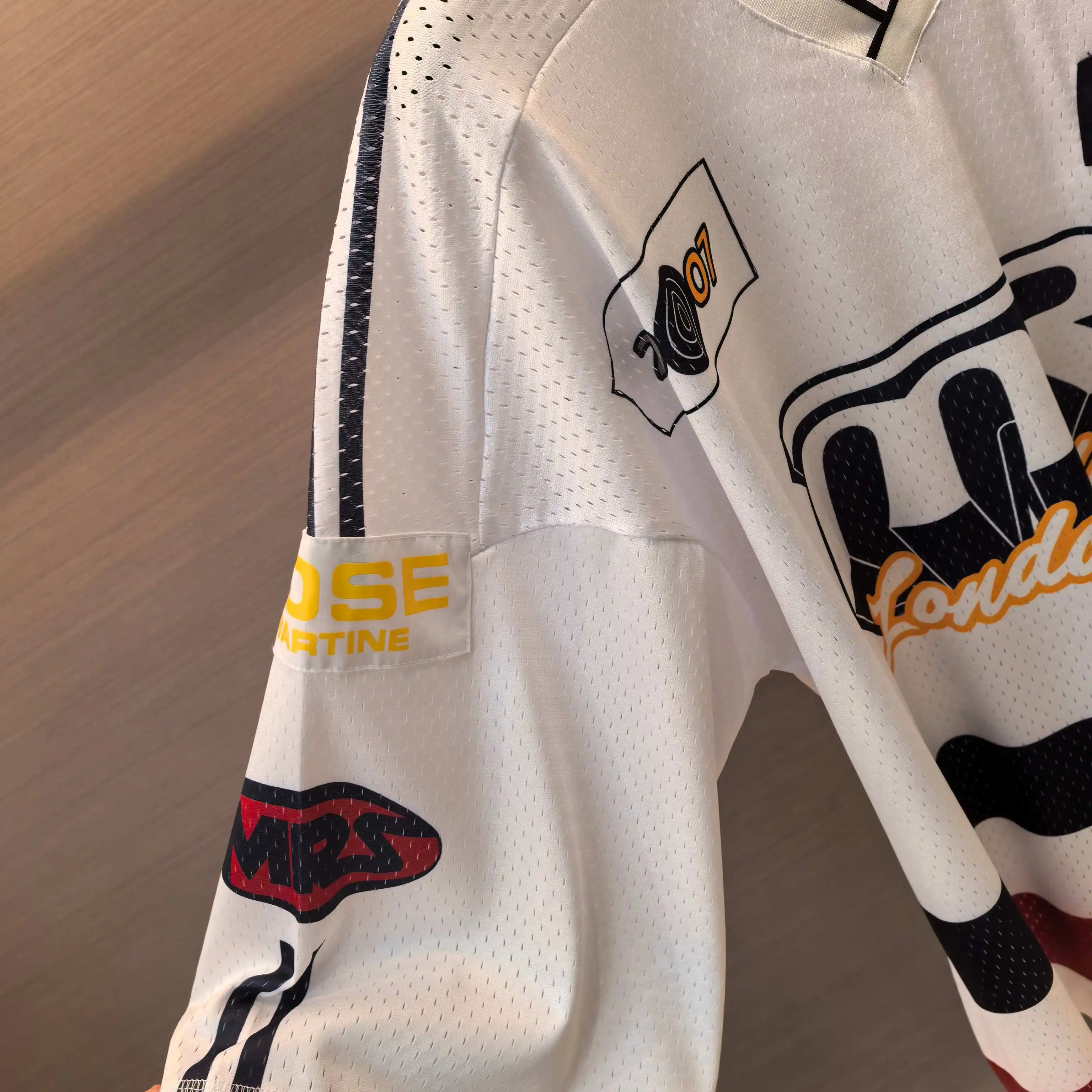 Oversized Striped Mesh Football Jersey D14523787 — view 8