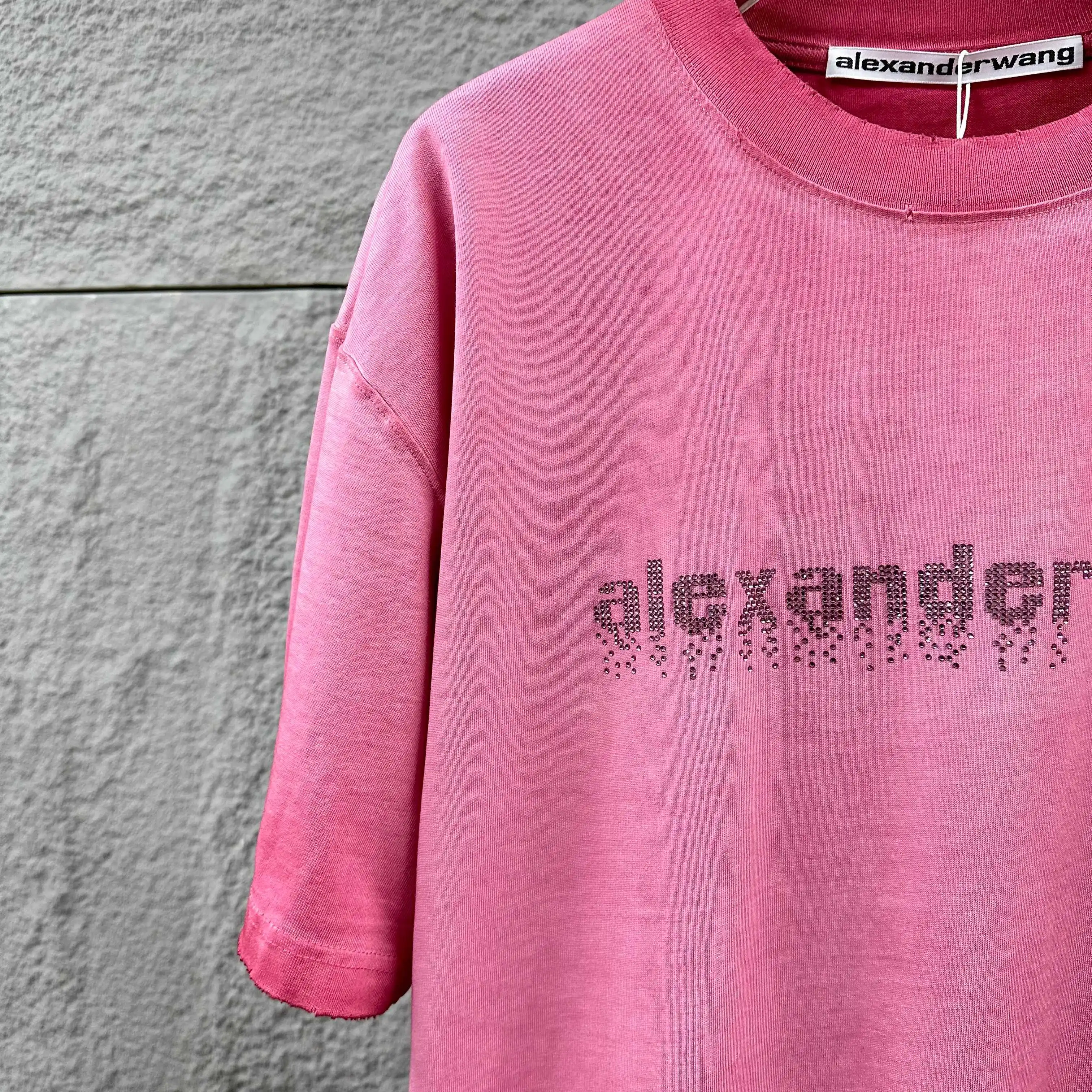Crystal Logo Distressed Cotton T-Shirt D14512498 — view 3