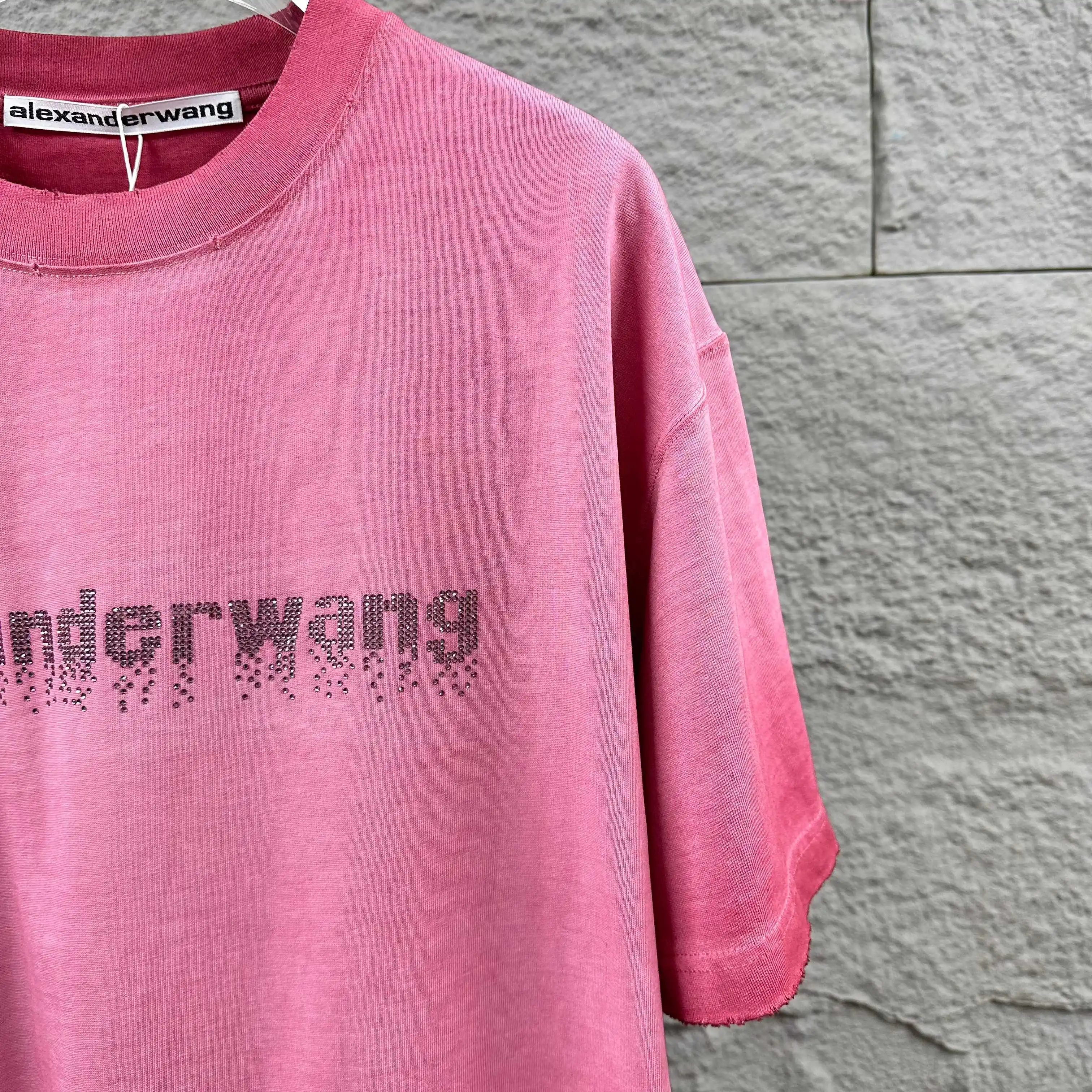 Crystal Logo Distressed Cotton T-Shirt D14512498 — view 4