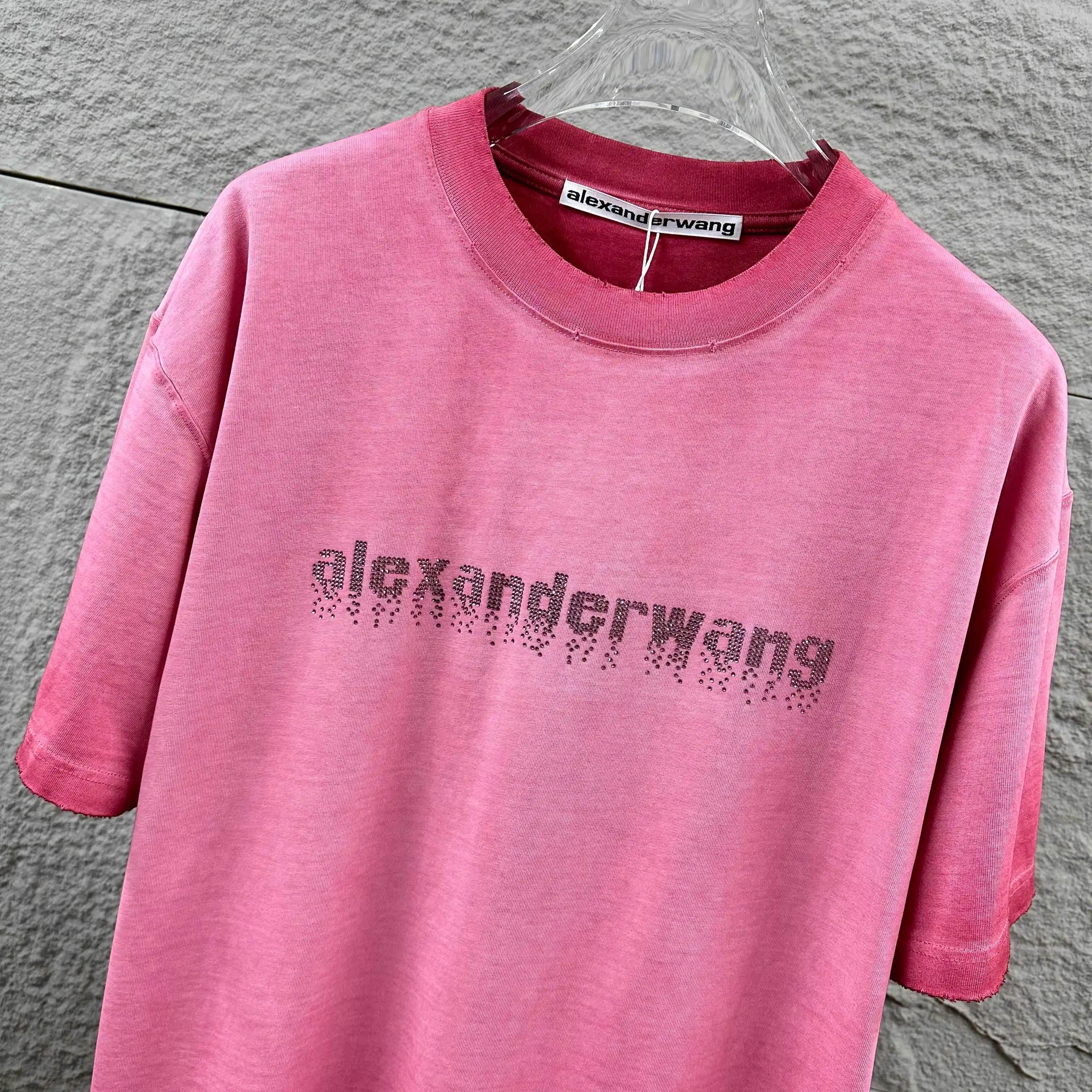 Crystal Logo Distressed Cotton T-Shirt D14512498 — view 5