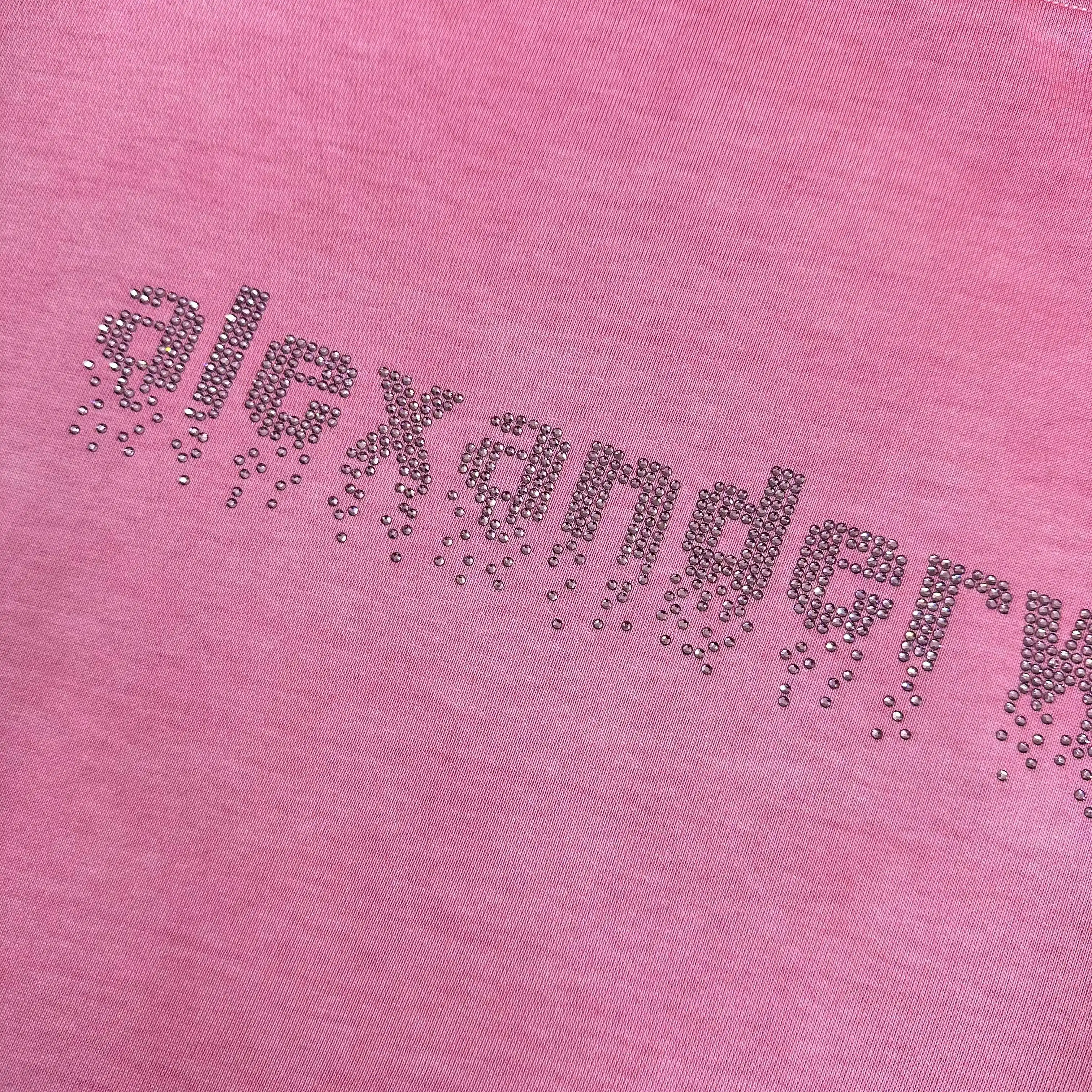 Crystal Logo Distressed Cotton T-Shirt D14512498 — view 7