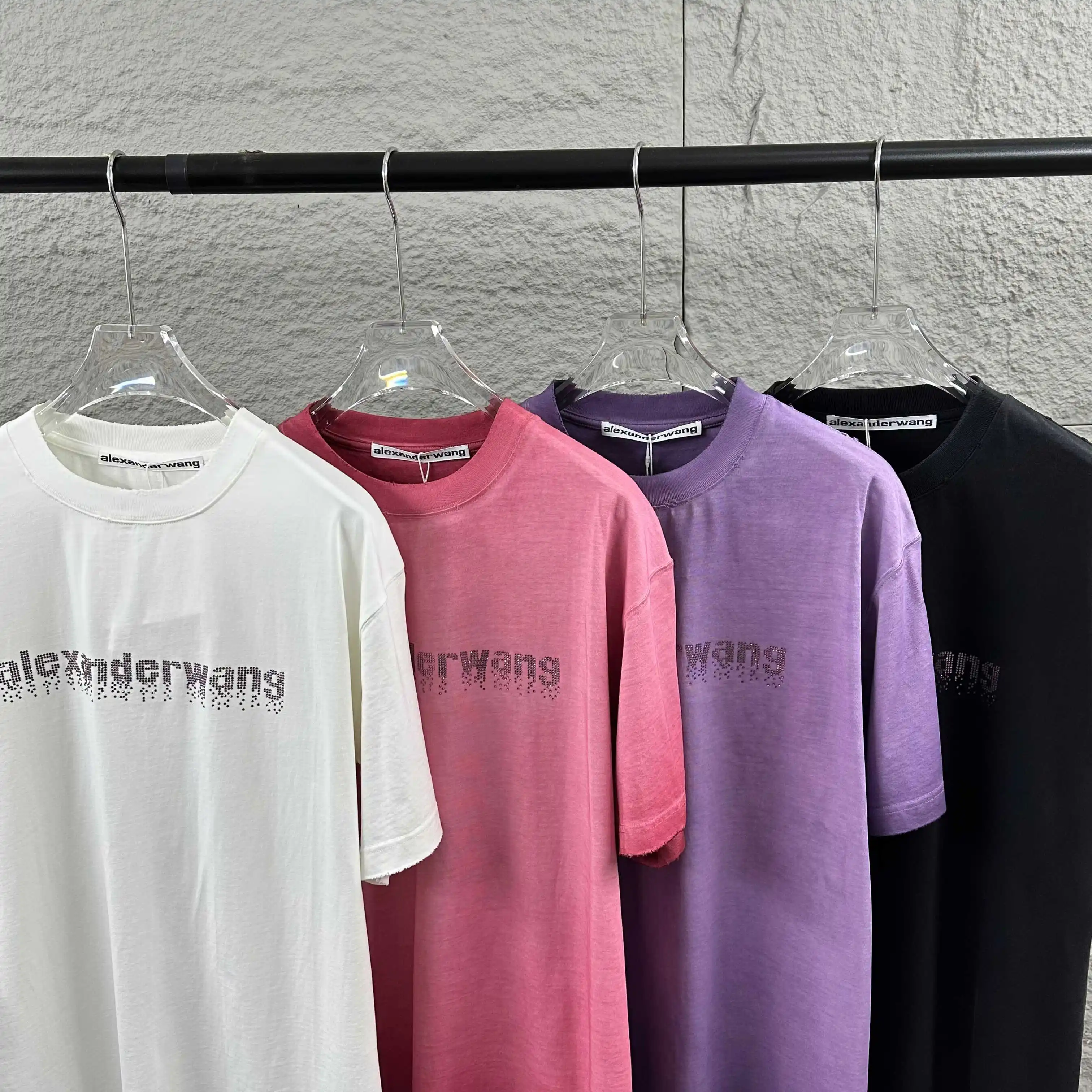 Crystal Logo Distressed Cotton T-Shirt D14512498 — view 9