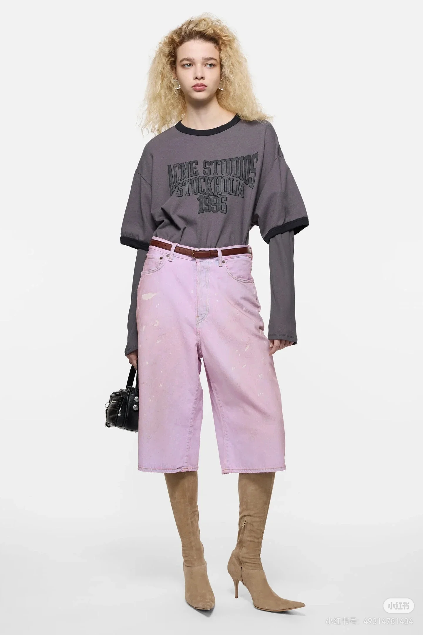 Acne Studios Layered Long-Sleeve Logo T-Shirt D15023743 — view 8