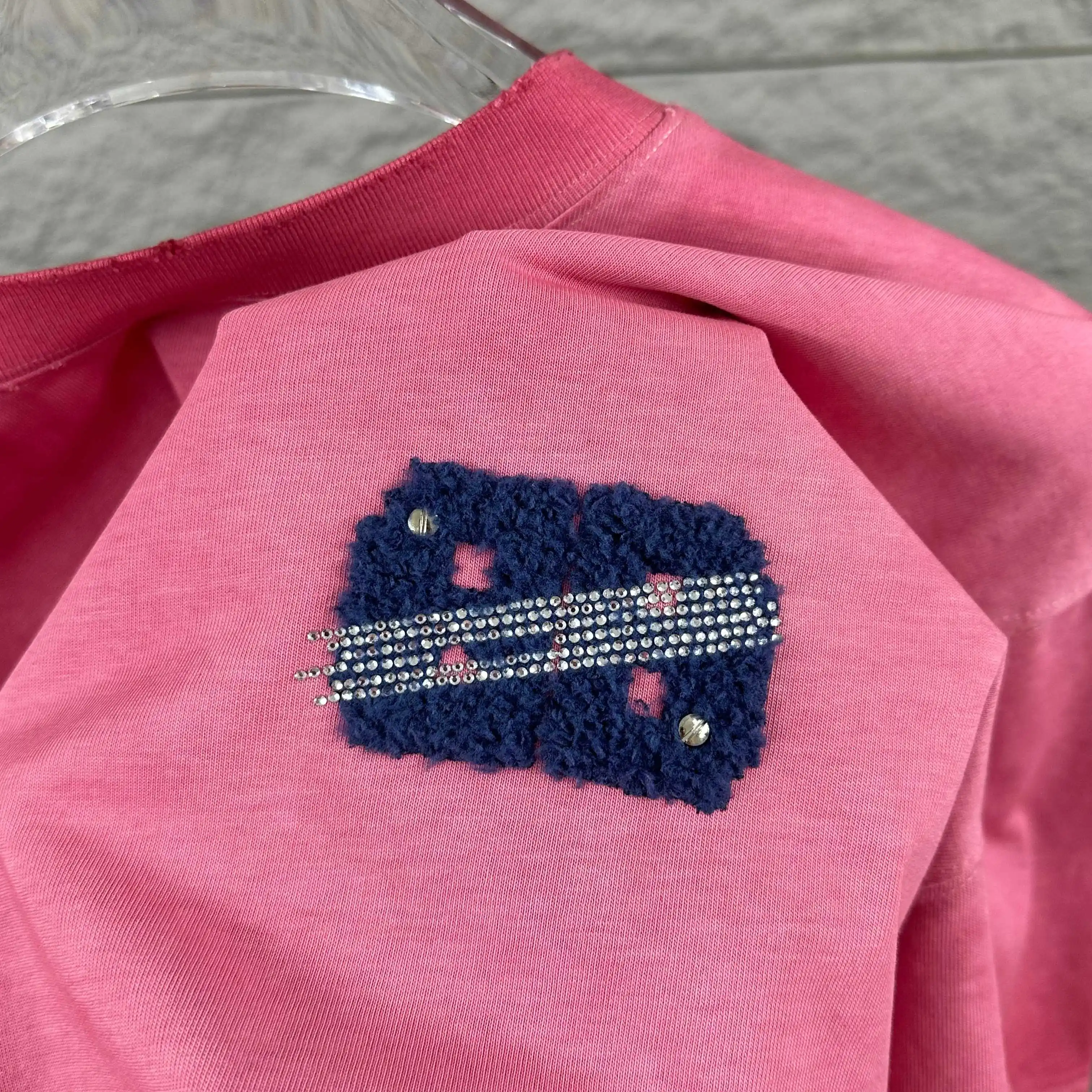 Distressed Logo Appliqué Cotton T-Shirt D15012475 — view 3