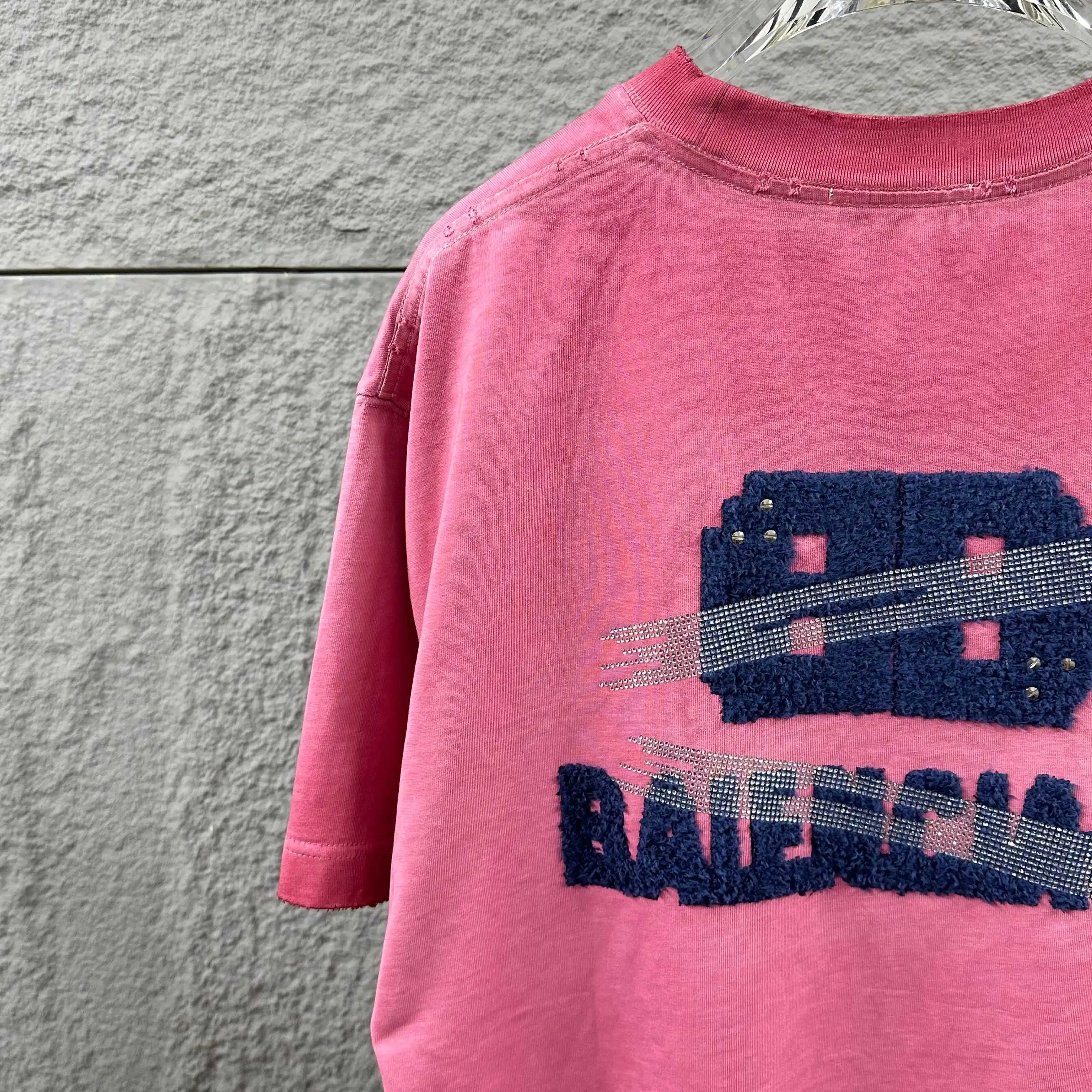 Distressed Logo Appliqué Cotton T-Shirt D15012475 — view 4