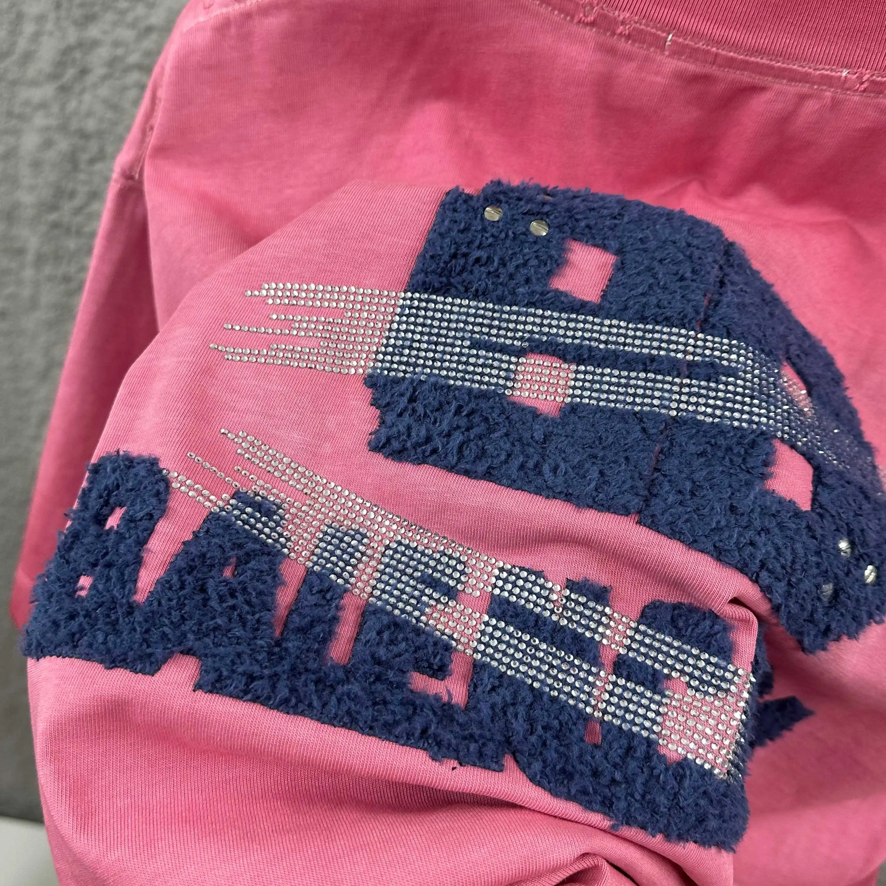 Distressed Logo Appliqué Cotton T-Shirt D15012475 — view 6