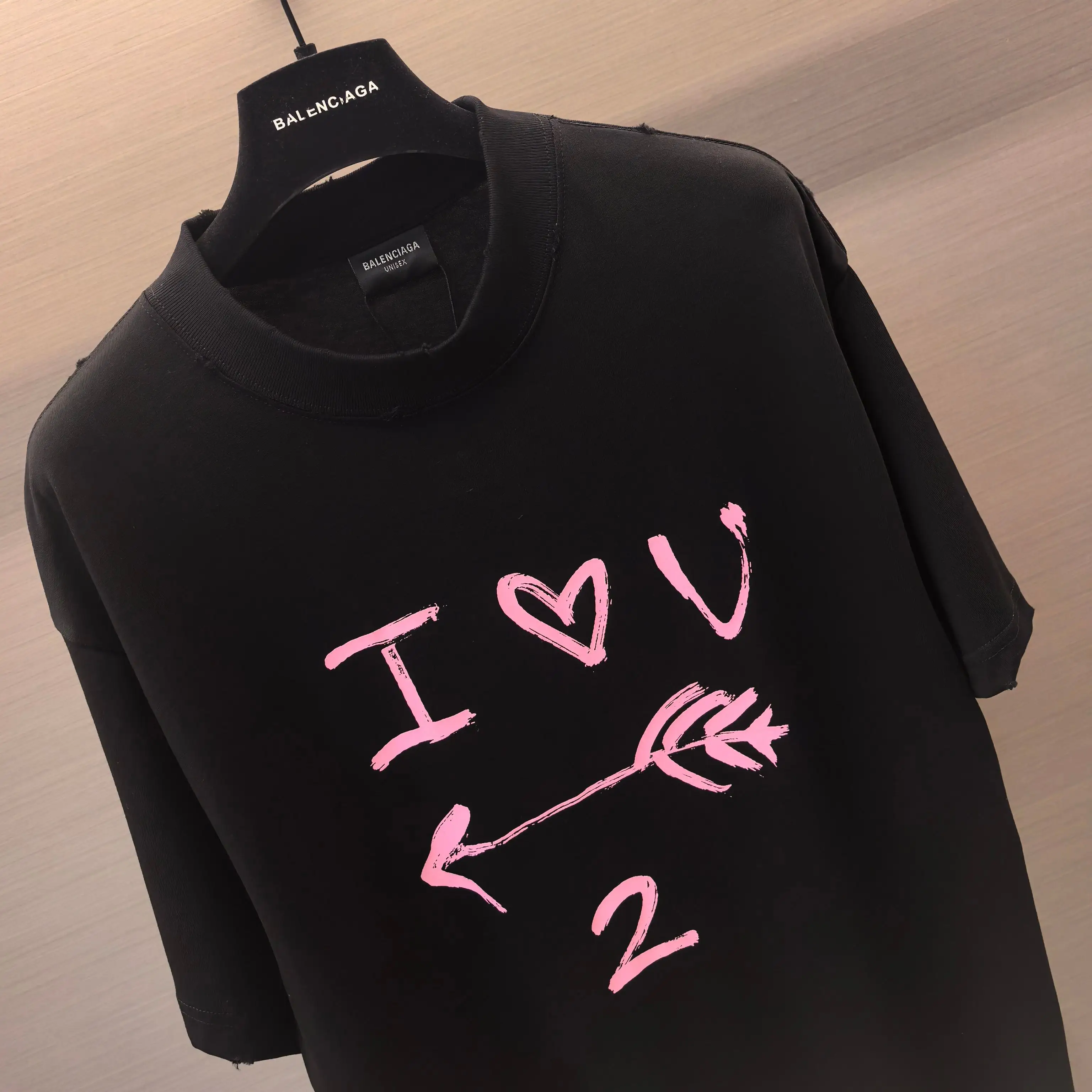 Valentine's Day Heart Print Oversized T-Shirt D15023614 — view 3