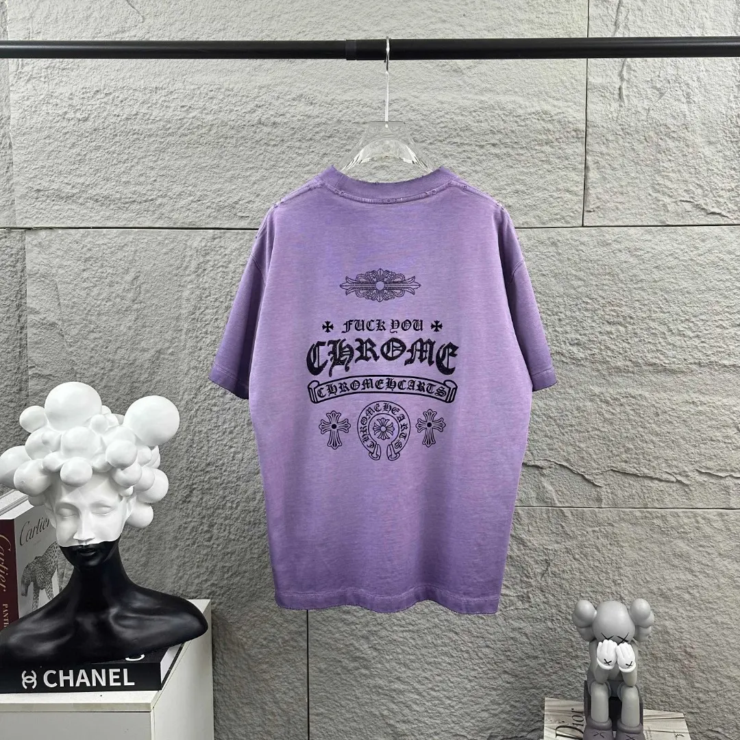 Chrome Hearts Distressed Flocked Logo T-Shirt D15019716