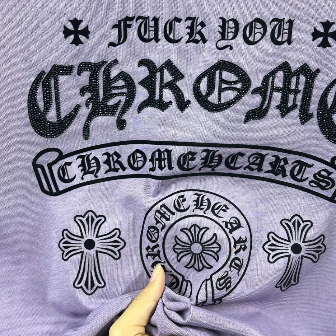 Chrome Hearts Distressed Flocked Logo T-Shirt D15019716 — view 5