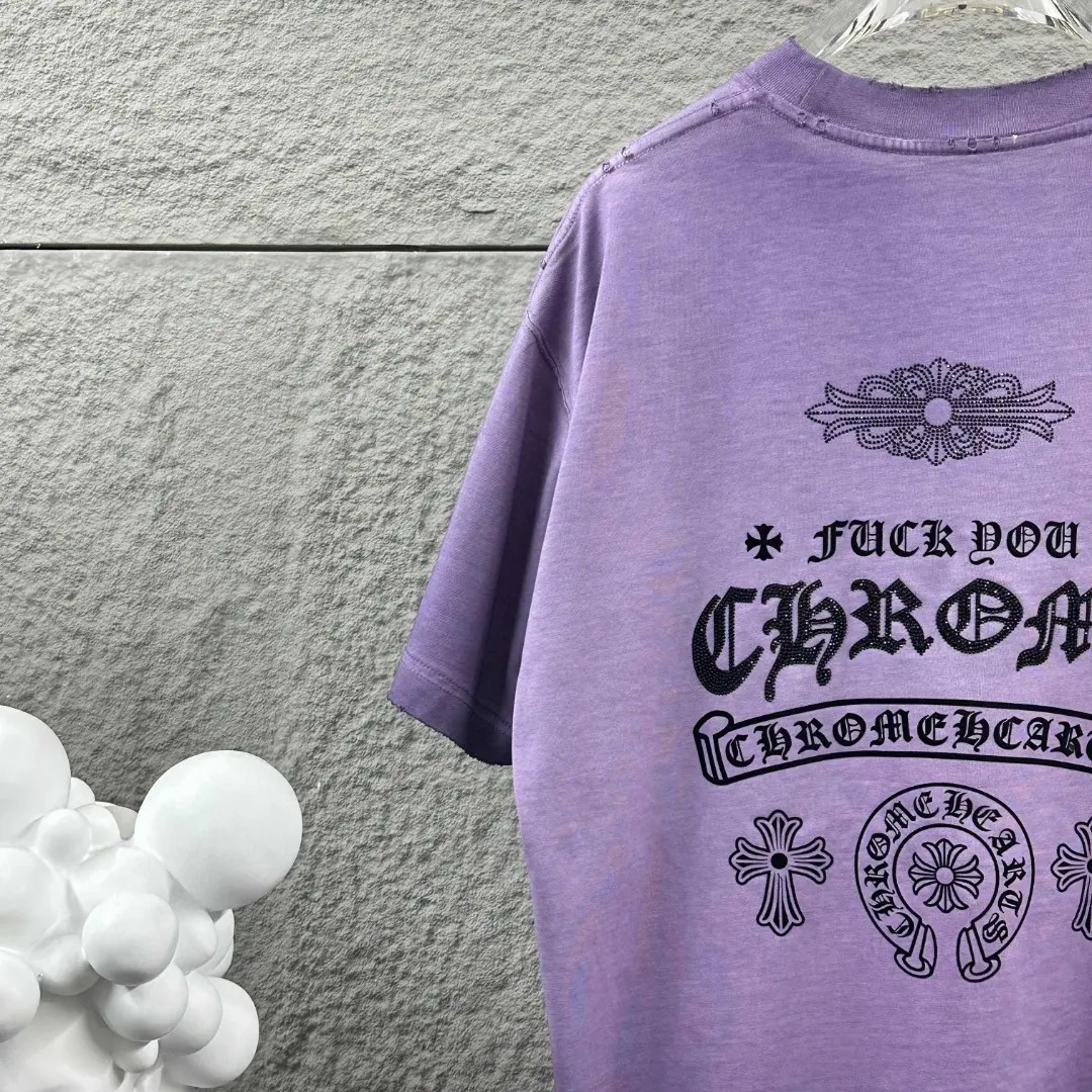 Chrome Hearts Distressed Flocked Logo T-Shirt D15019716 — view 6
