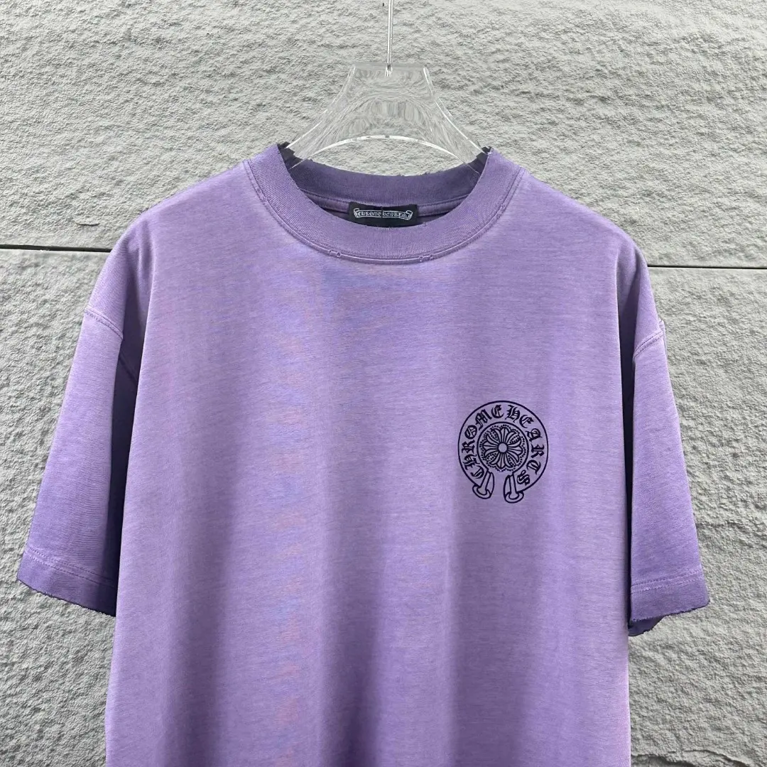 Chrome Hearts Distressed Flocked Logo T-Shirt D15019716 — view 9