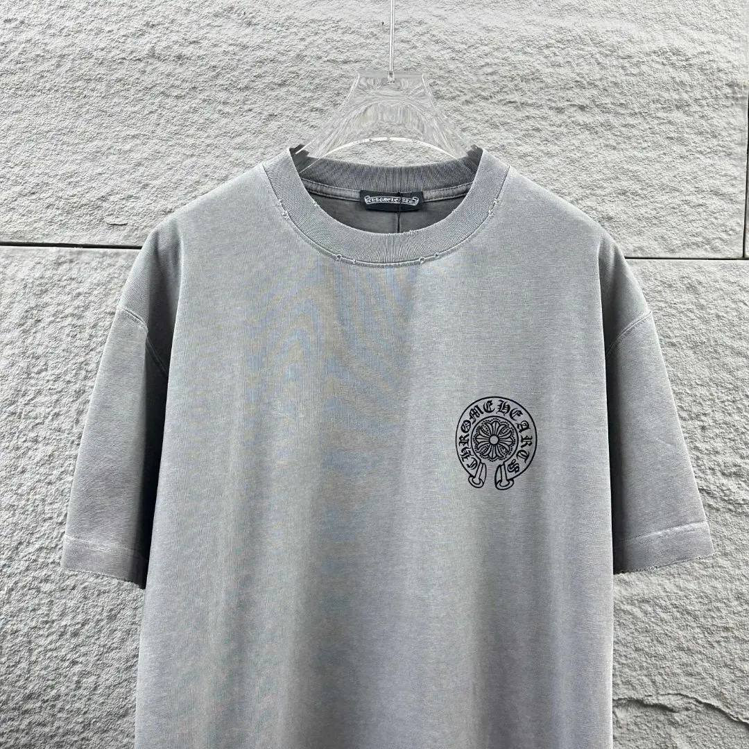 Distressed Washed Cotton Graphic T-Shirt D15019715 — view 7