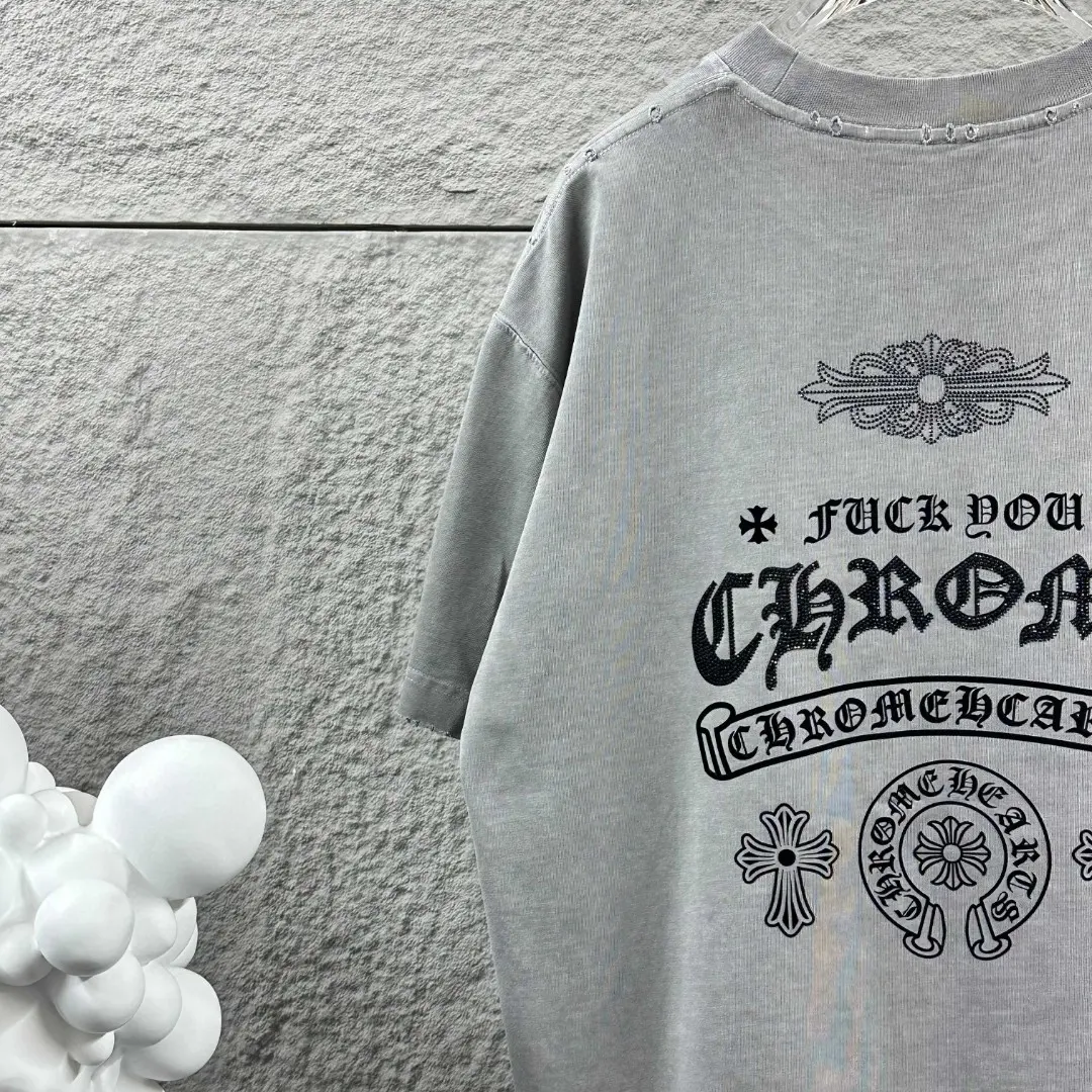 Distressed Washed Cotton Graphic T-Shirt D15019715 — view 8