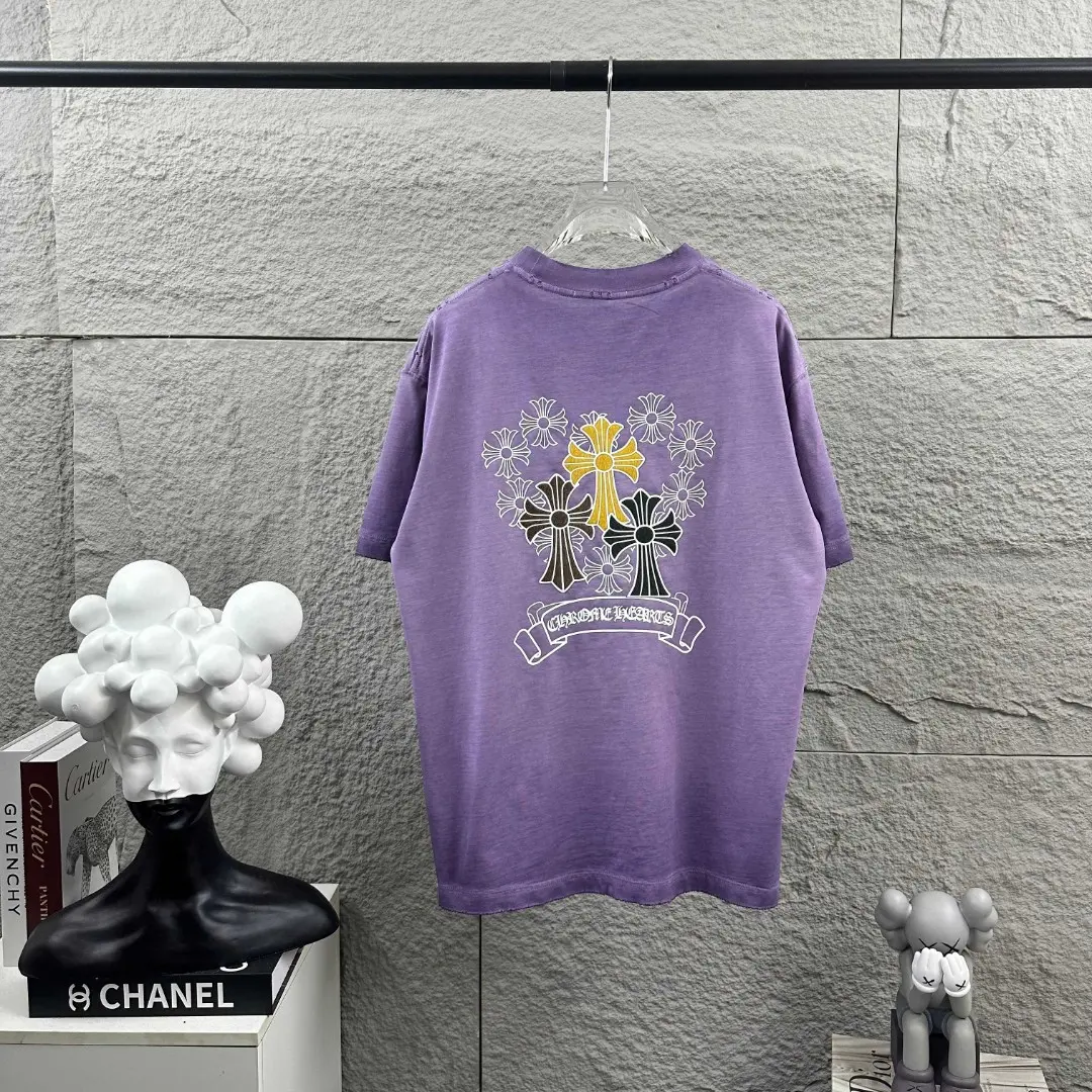 Chrome Hearts Distressed Washed Cotton T-Shirt D15019711